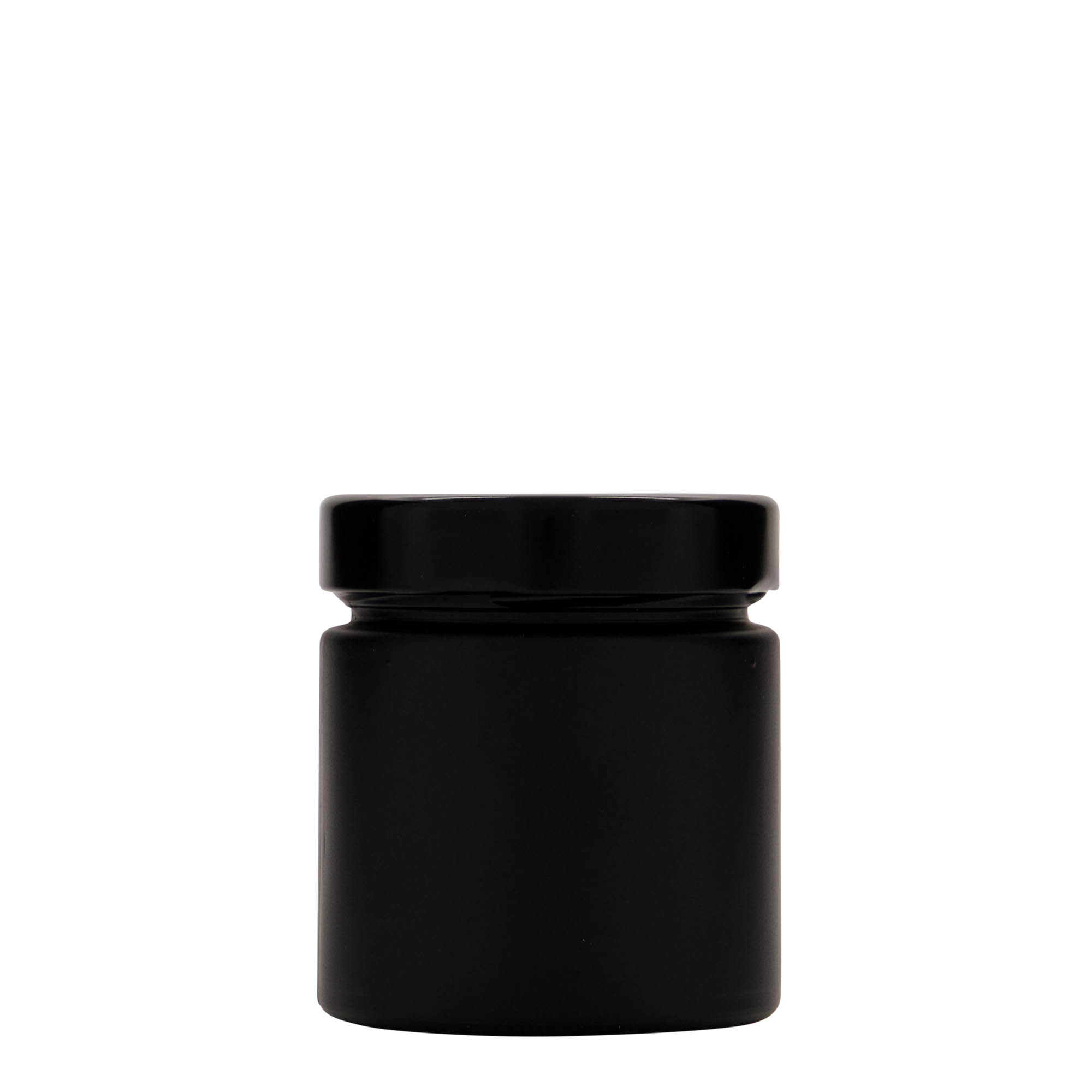 220 ml okrugla staklenka 'Aurora', crna, otvor: Deep-Twist-Off (DTO 66)
