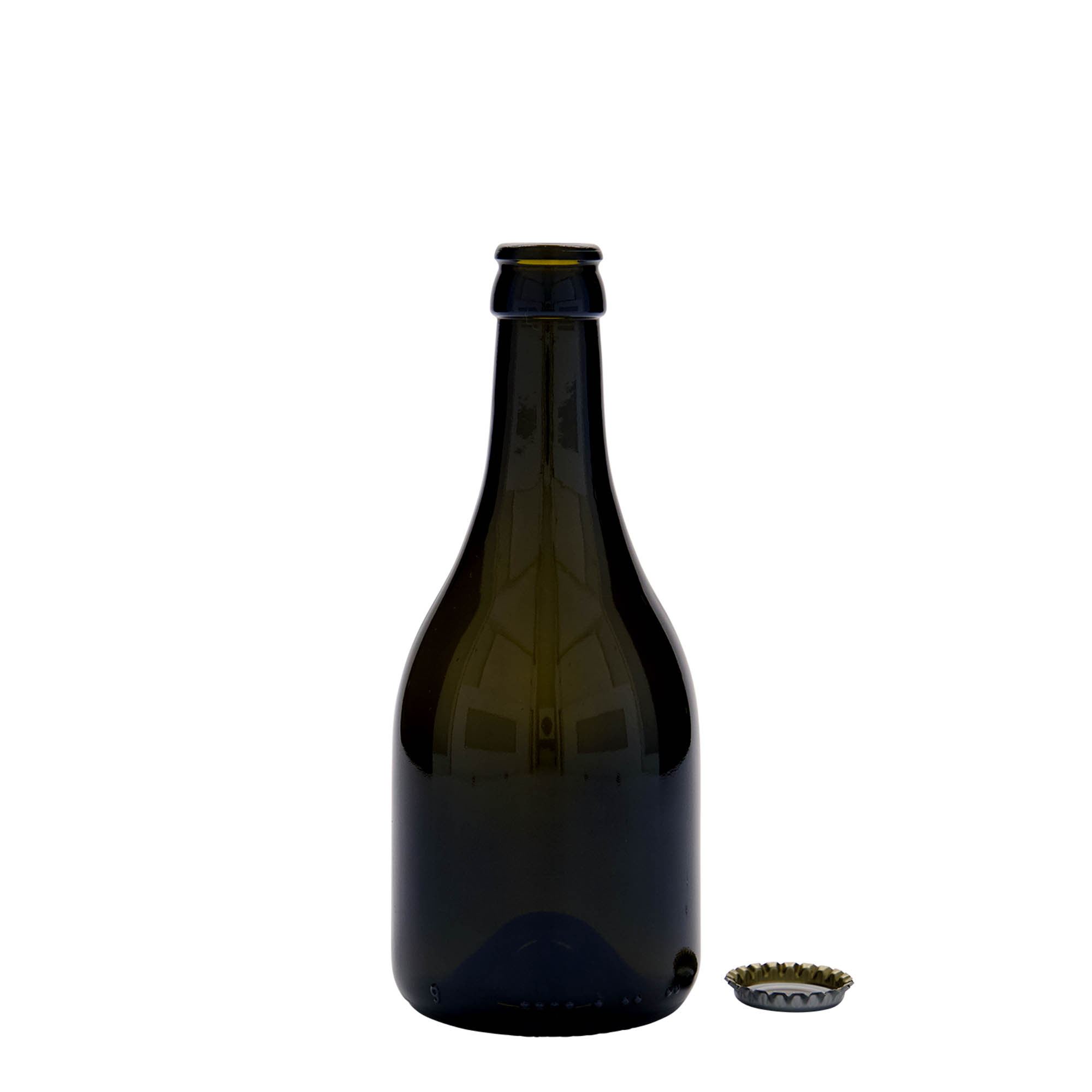 330 ml pivska boca 'Horta', staklo, antikno zeleno, otvor: krunski čep 330 ml pivska boca 'Horta', staklo, antikno zeleno, otvor: krunski čep