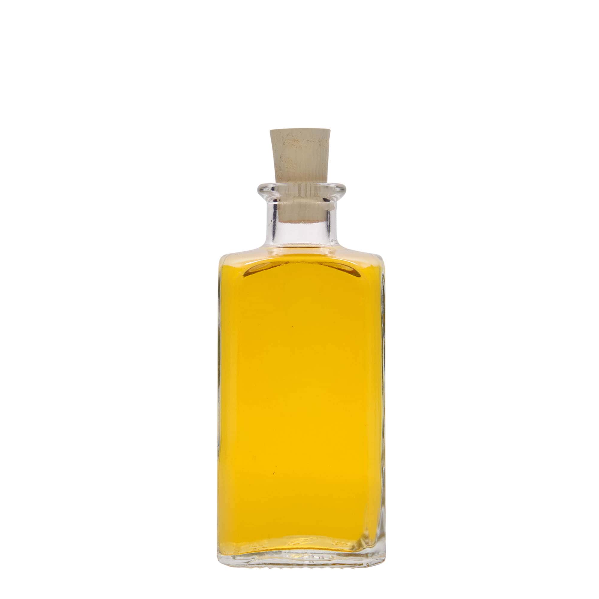 250 ml staklena boca Apotheker Carré, kvadratna, grlo: pluta