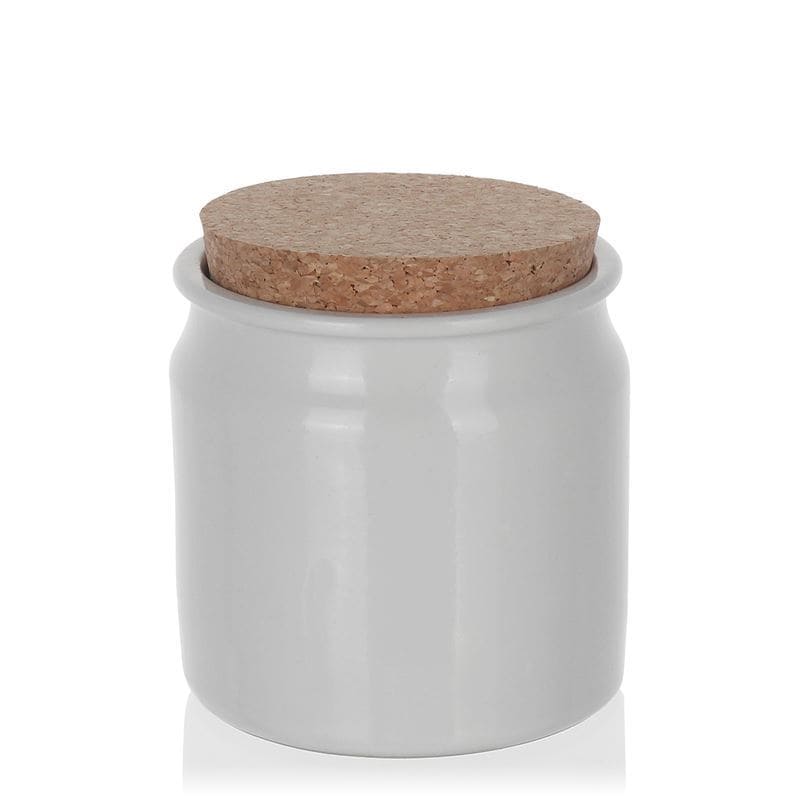 Keramička posudica 160 ml, keramika, bijela, otvor: pluteni čep