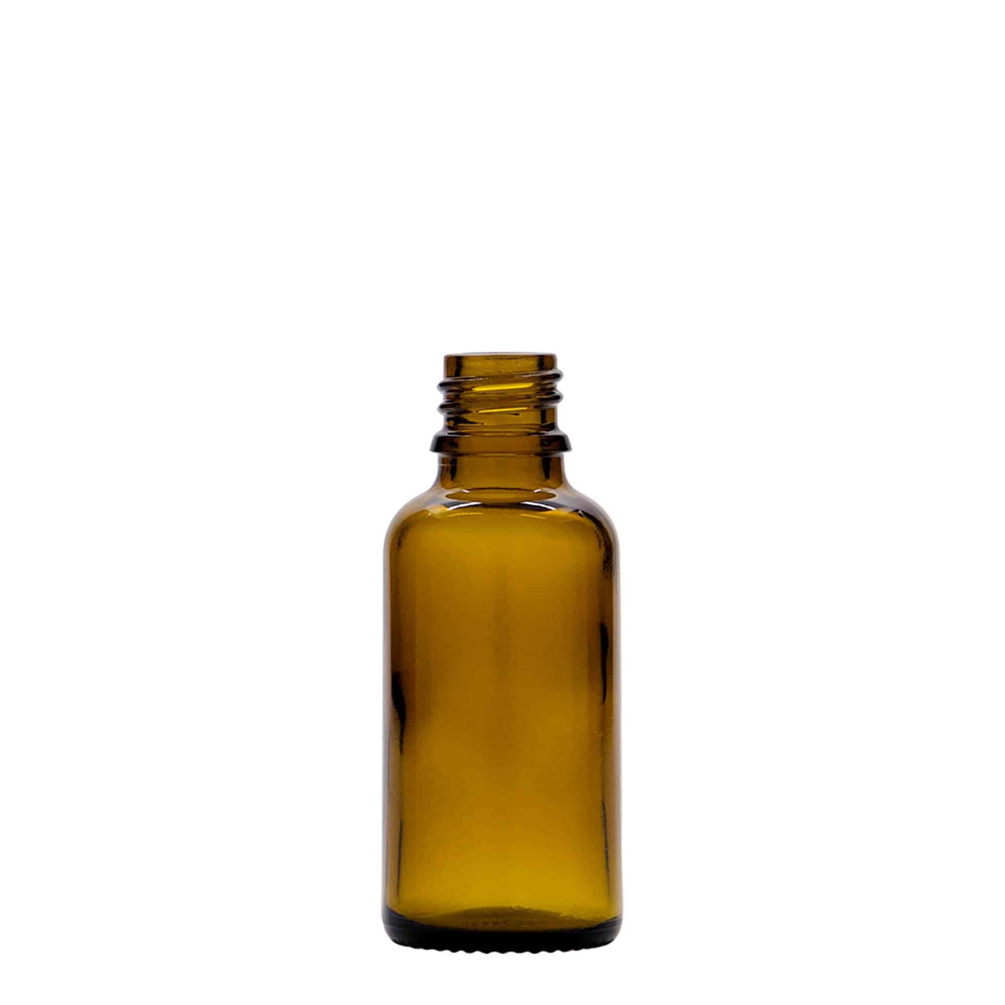 Farmaceutska bočica s pipetom 30 ml, staklo, smeđa, otvor: DIN 18 Farmaceutska bočica s pipetom 30 ml, staklo, smeđa, otvor: DIN 18