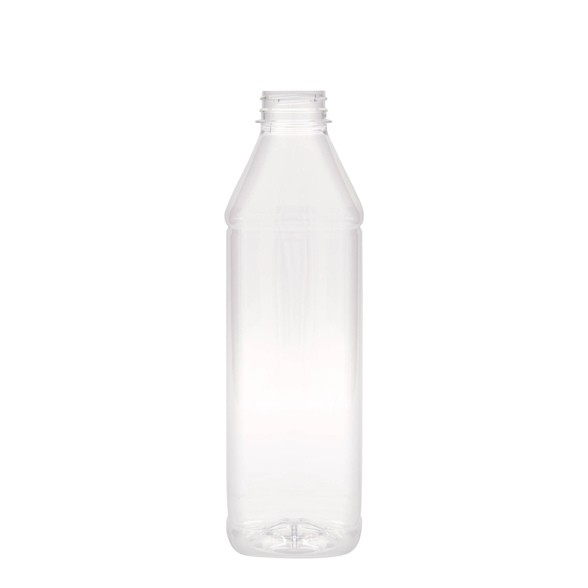 1.000 ml PET-boca 'Milk and Juice Carré', kvadratna, plastična, grlo: 38 mm