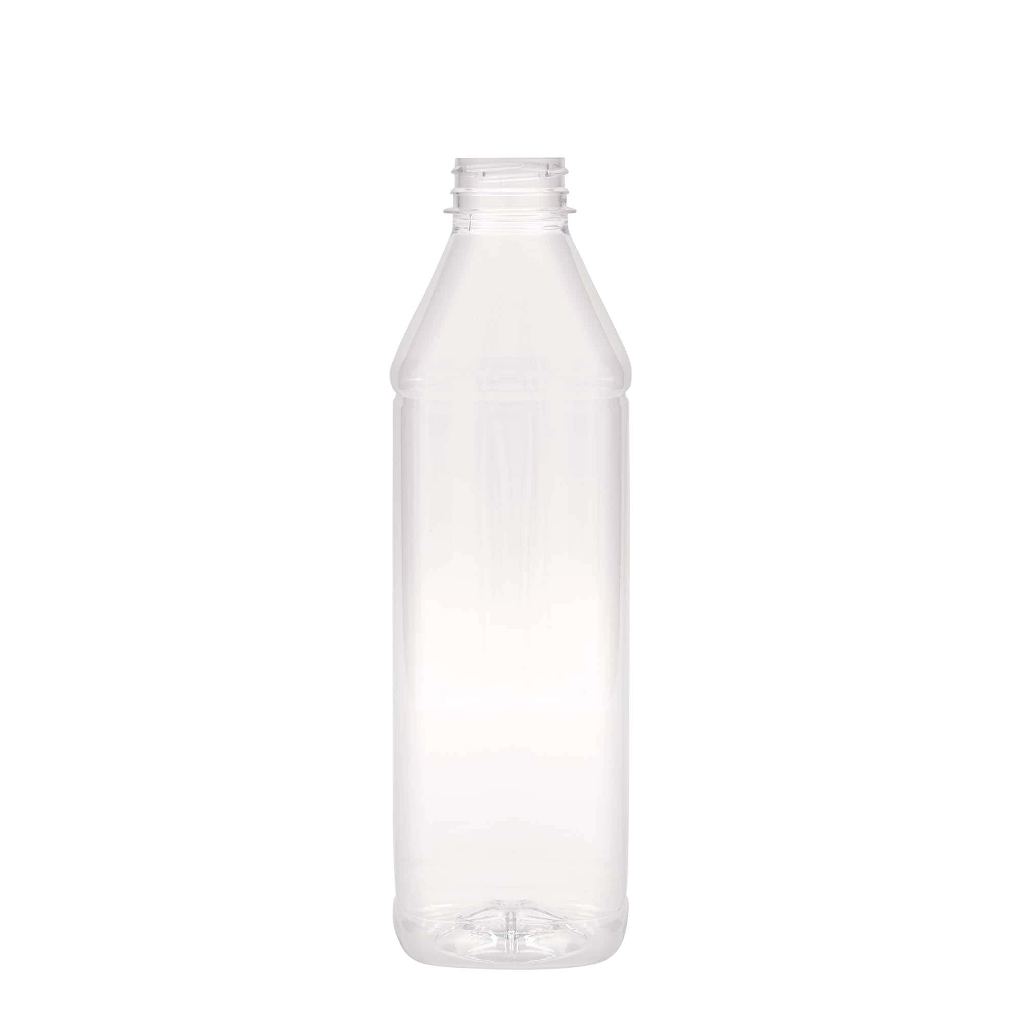 1.000 ml PET-boca 'Milk and Juice Carré', kvadratna, plastična, grlo: 38 mm