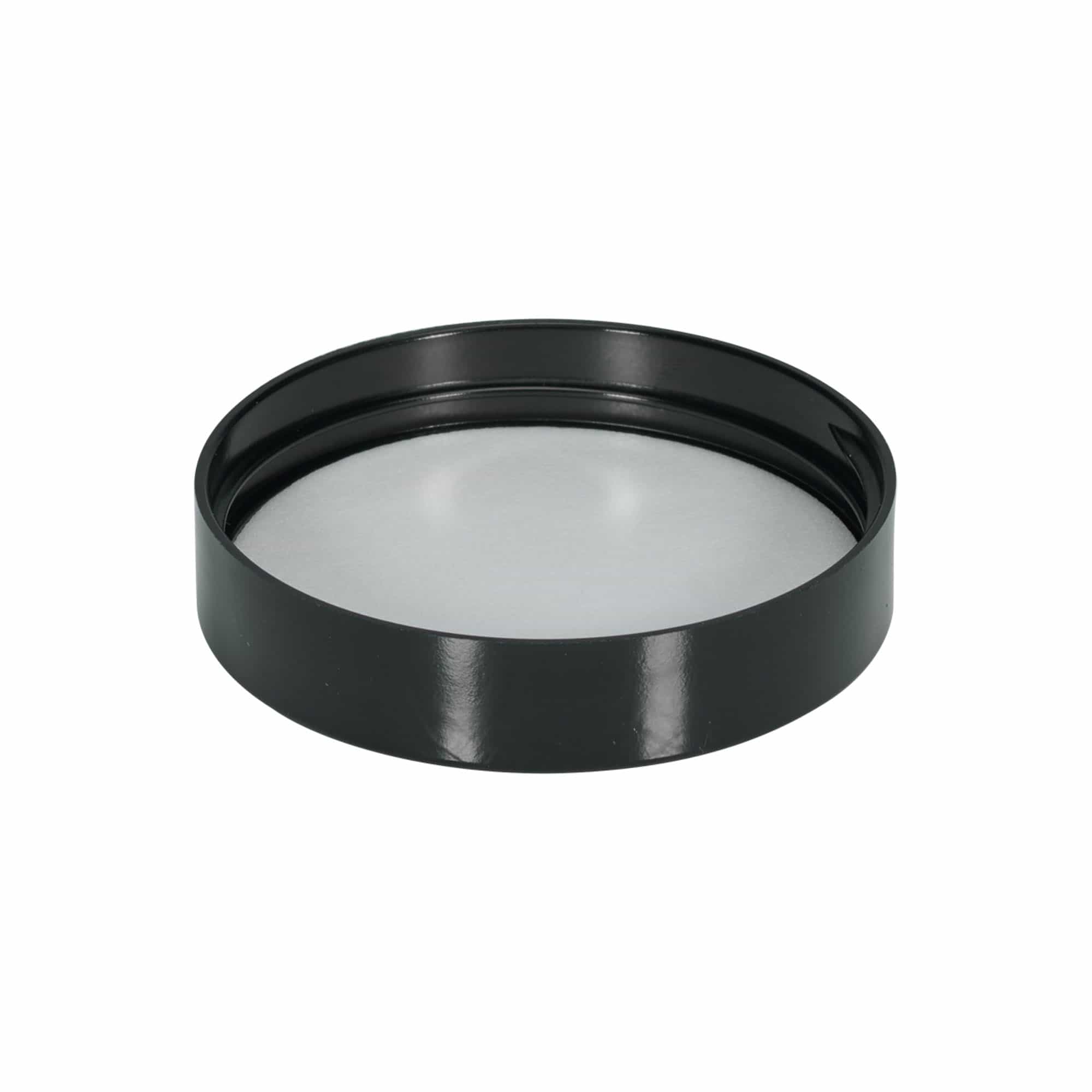 Navojni čep za 120 ml 'Brown Line', HPM plastika, crni