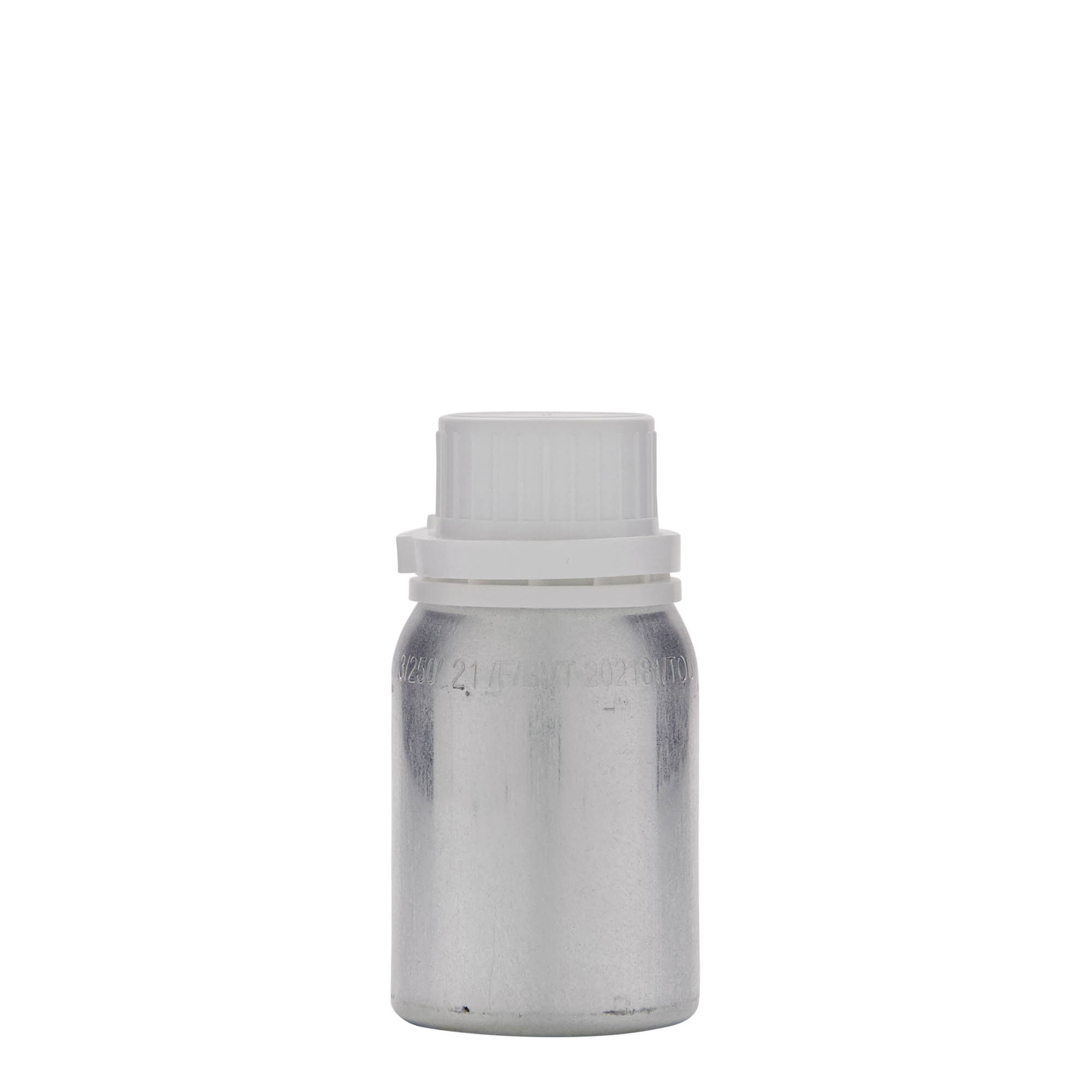 125 ml aluminijska boca, metal, srebrna, otvor: DIN 32