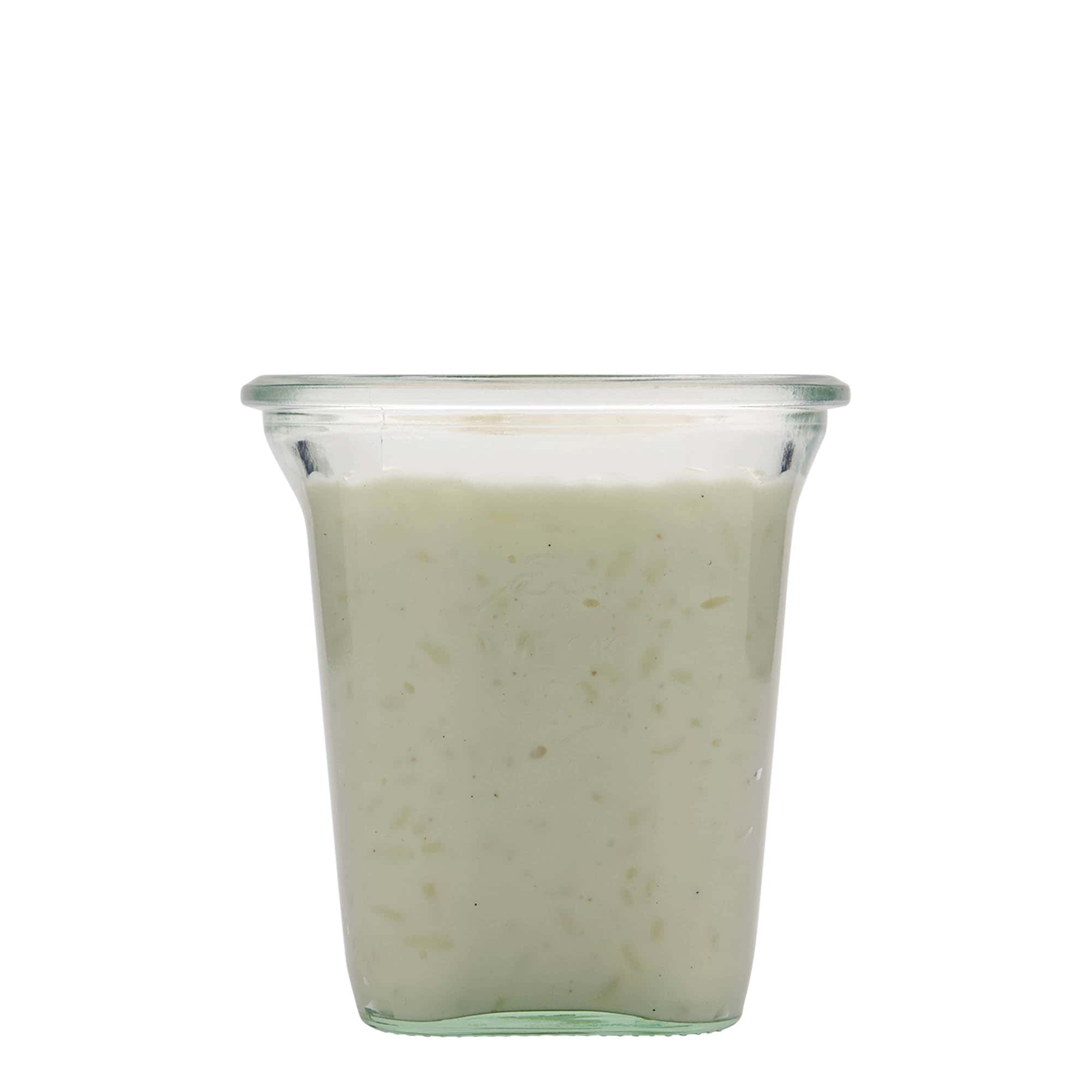 545 ml WECK Quadro staklenka, kvadratna, otvor: okrugli rub