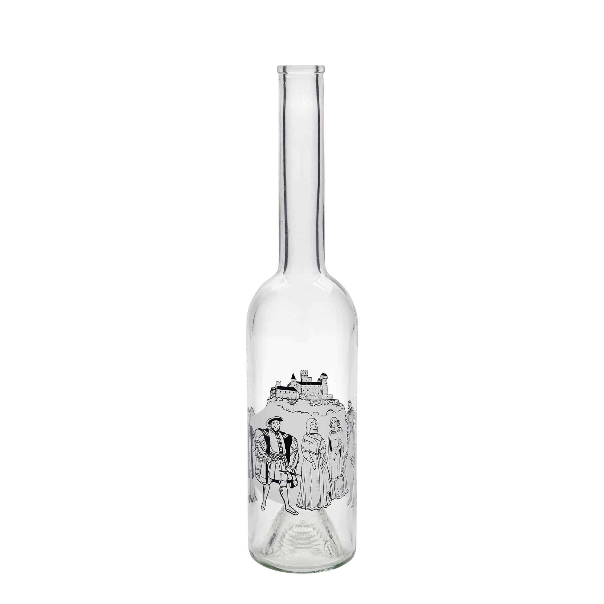500 ml staklena boca 'Opera', motiv: Srednji vijek, grlo: pluta