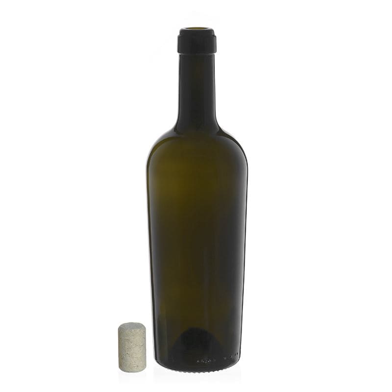 750 ml boca vina 'Imperiale', antikno zelena, grlo: pluta