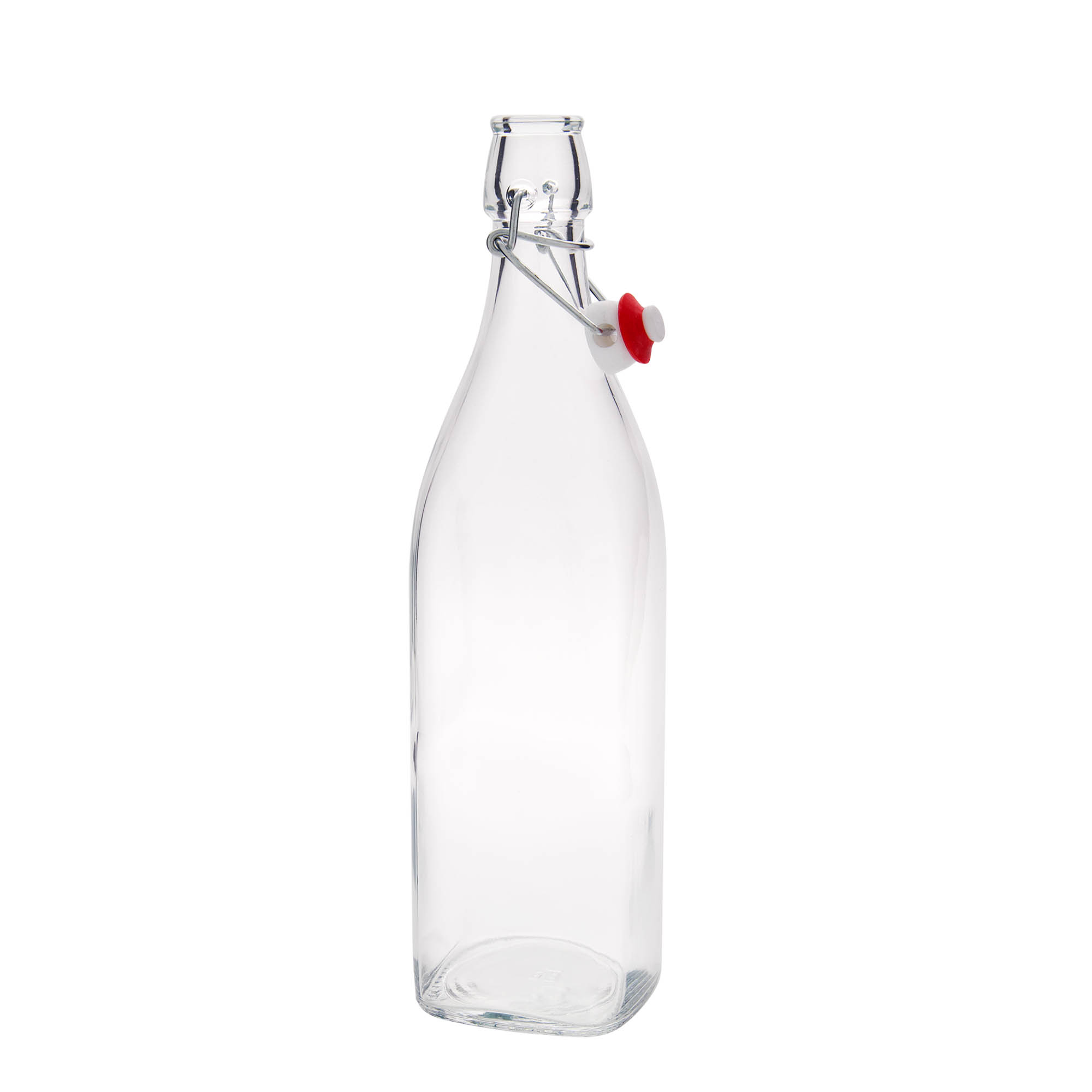 1.000 ml staklena boca 'Swing, četvrtasta, grlo: zatvarač s kopčom'