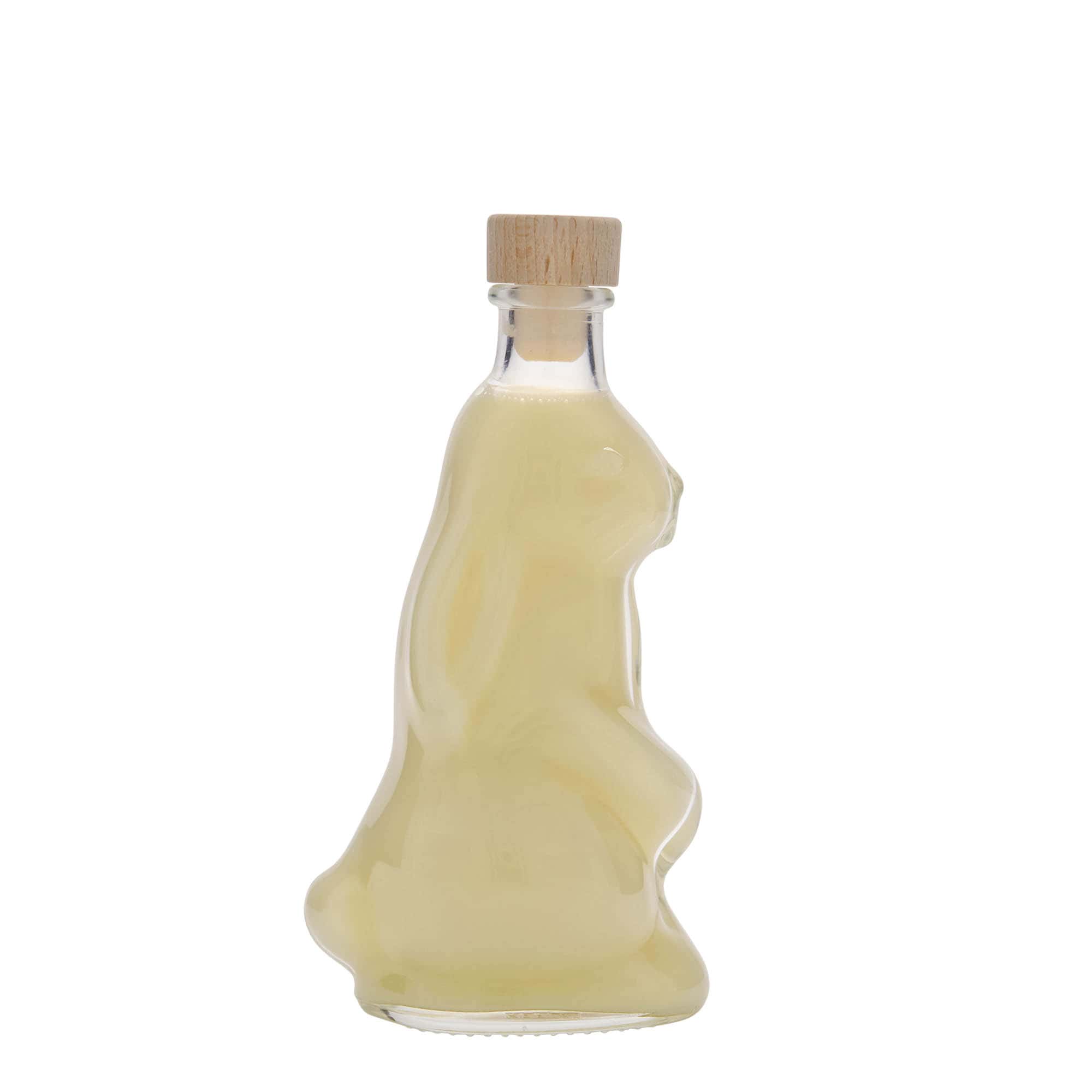 200 ml staklena boca 'Zec', grlo: pluta