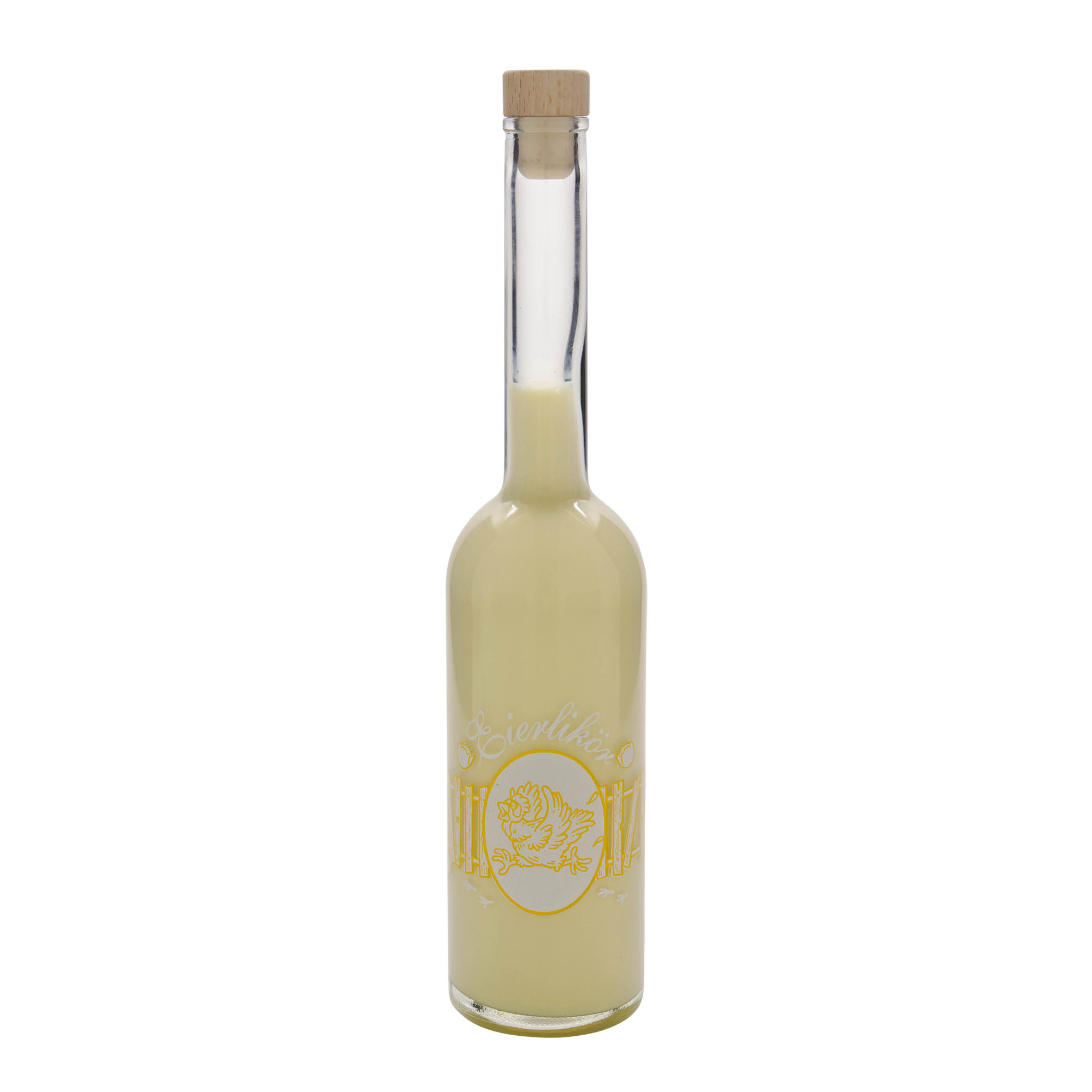 500 ml staklena boca 'Opera', motiv: jajčani liker, grlo: čep 500 ml staklena boca 'Opera', motiv: jajčani liker, grlo: čep