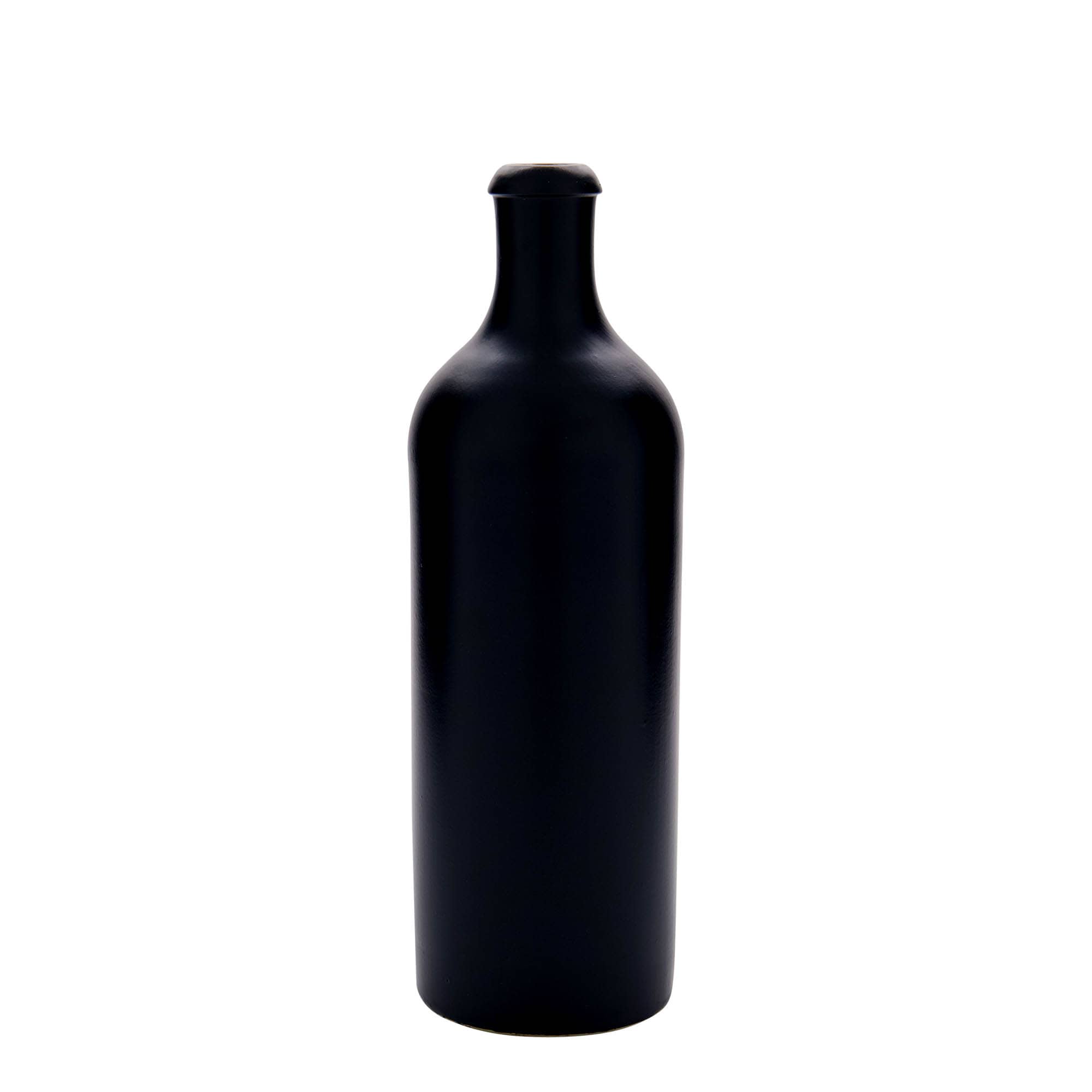 750 ml glineni vrč, kamenina, crni, otvor: pluta