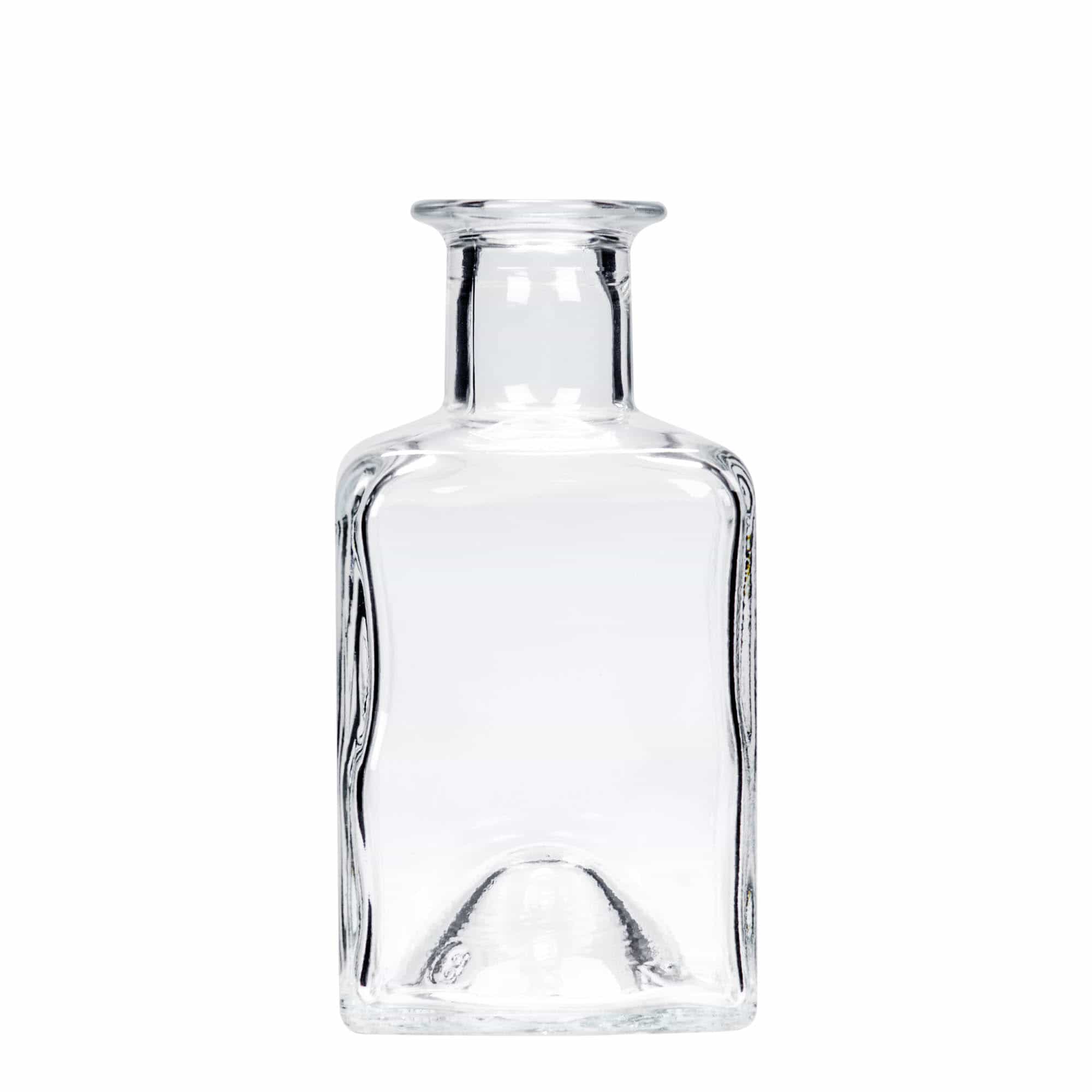 Staklena boca 200 ml 'Kubica', kvadratna, otvor: pluteni čep Staklena boca 200 ml 'Kubica', kvadratna, otvor: pluteni čep
