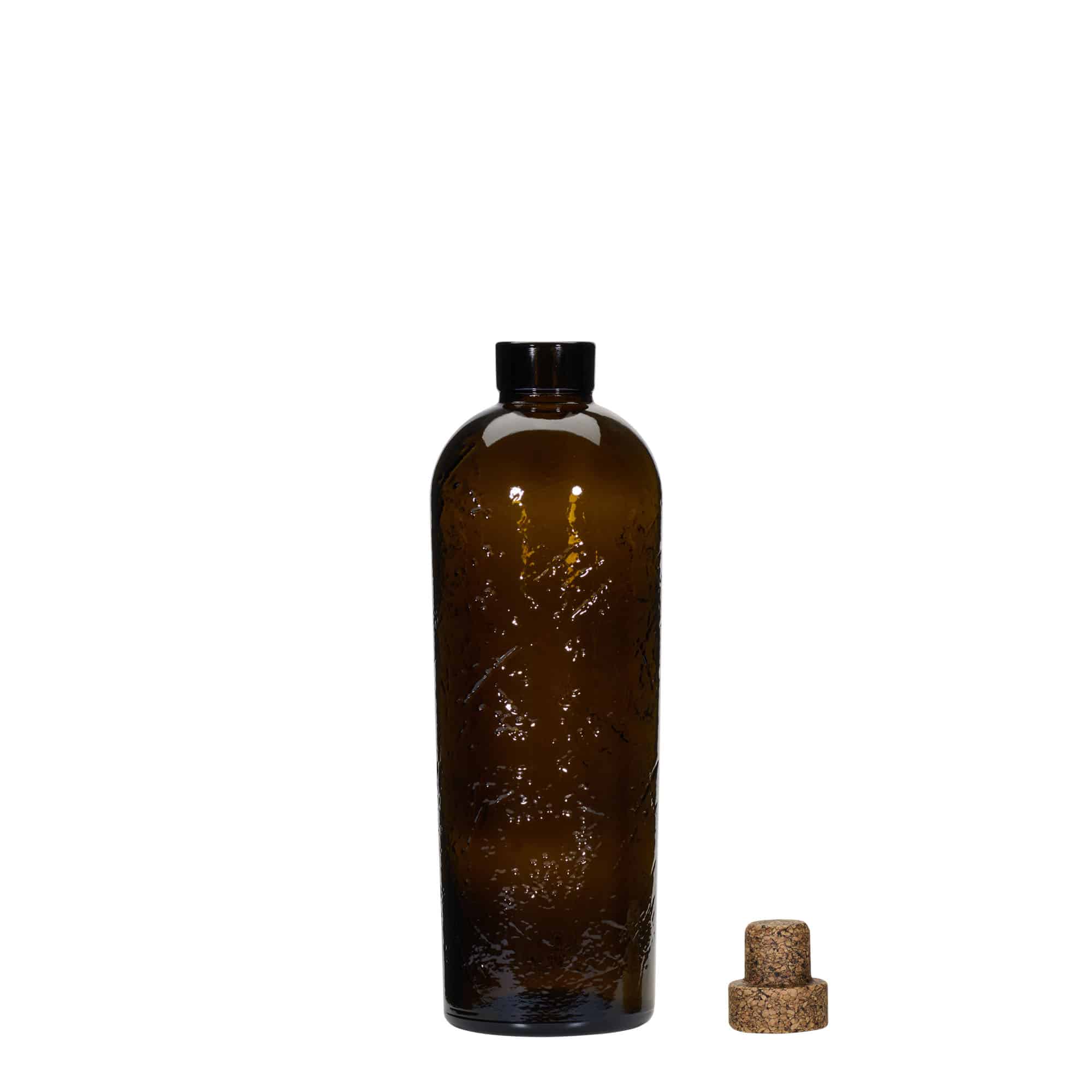 Staklena boca 700 ml Wildly Crafted 'Natural', smeđa, otvor: pluteni čep