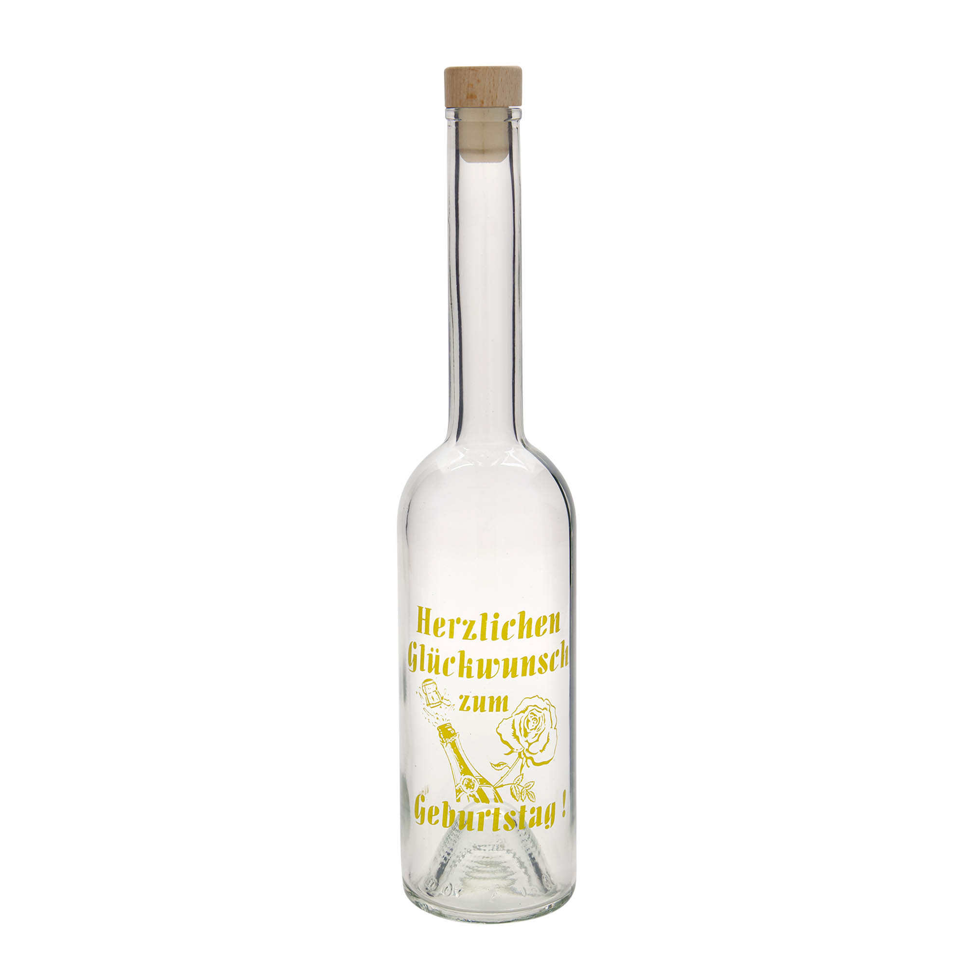 500 ml staklena boca 'Opera', motiv: jabuka, grlo: plutajući čep 500 ml staklena boca 'Opera', motiv: jabuka, grlo: plutajući čep