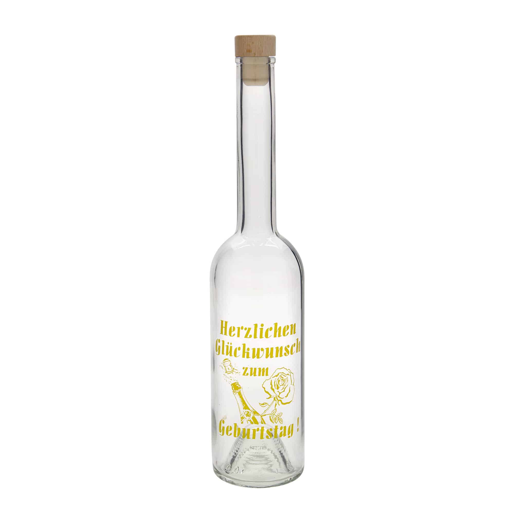 500 ml staklena boca 'Opera', motiv: jabuka, grlo: plutajući čep