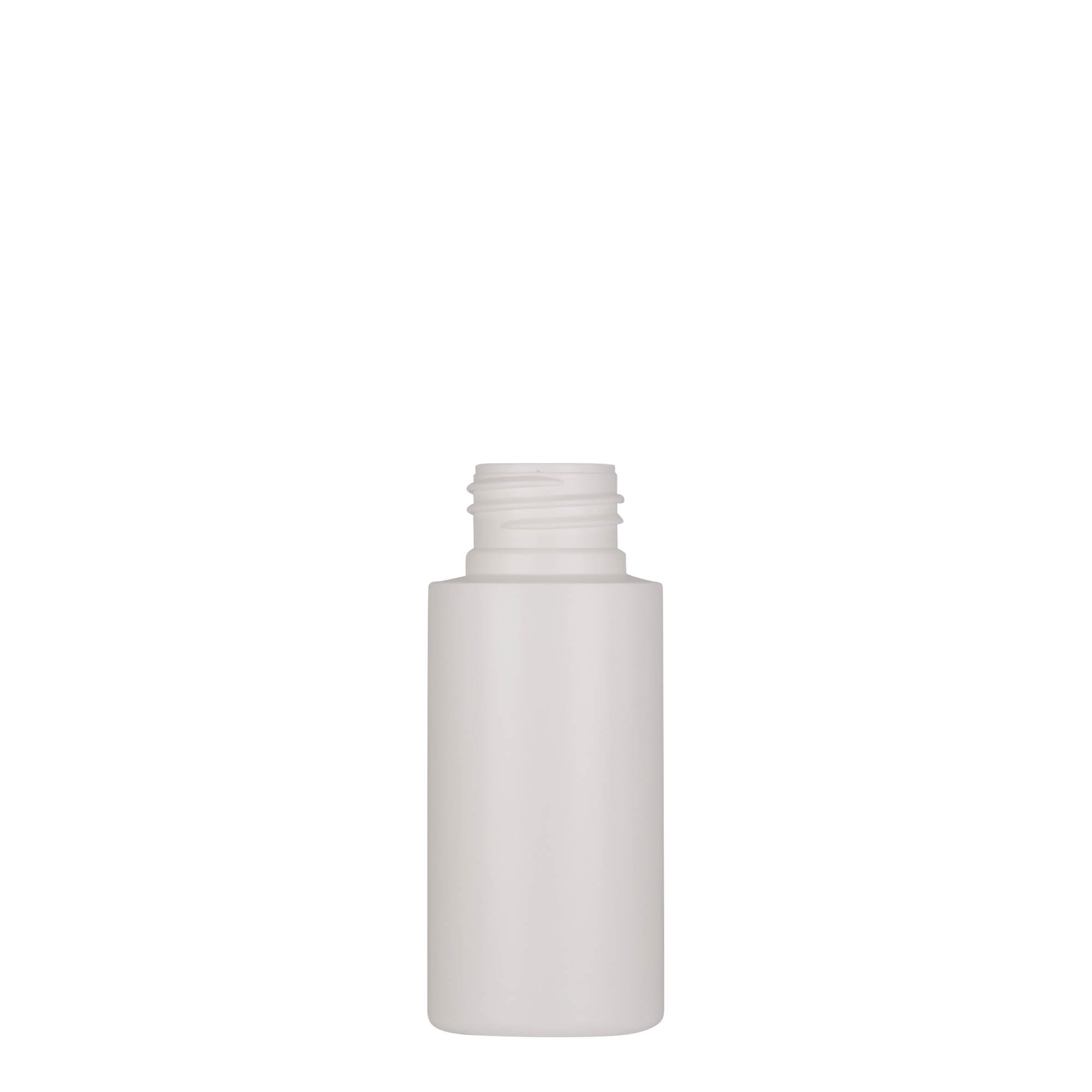 50 ml plastična bočica 'Pipe', zelena HDPE, bijela, grlo: 24/410