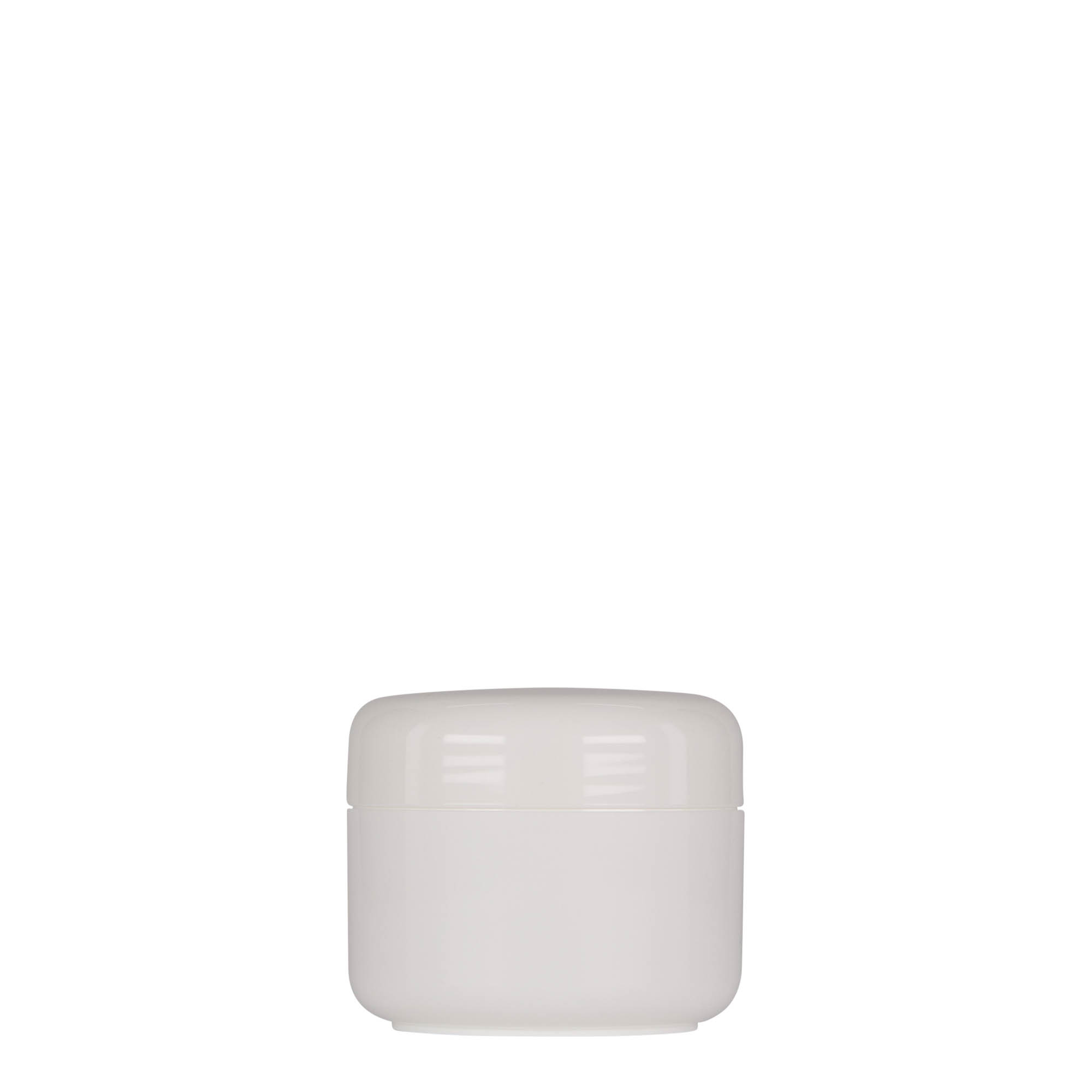 50 ml plastična posuda 'Bianca', PP, bijela, grlo: navojni poklopac