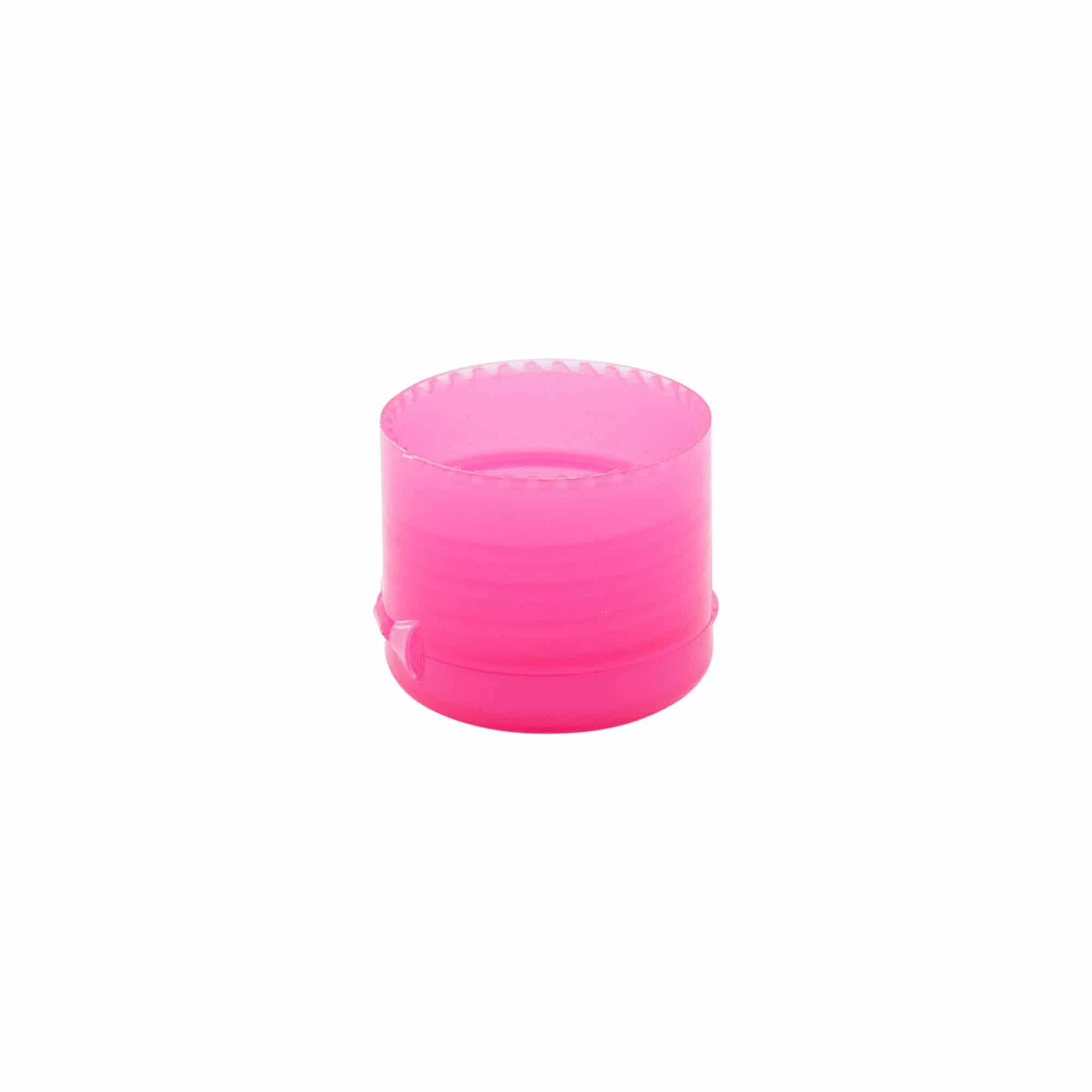 Navojni čep s preklopom, PP plastika, ružičasti, za otvor: 24/410