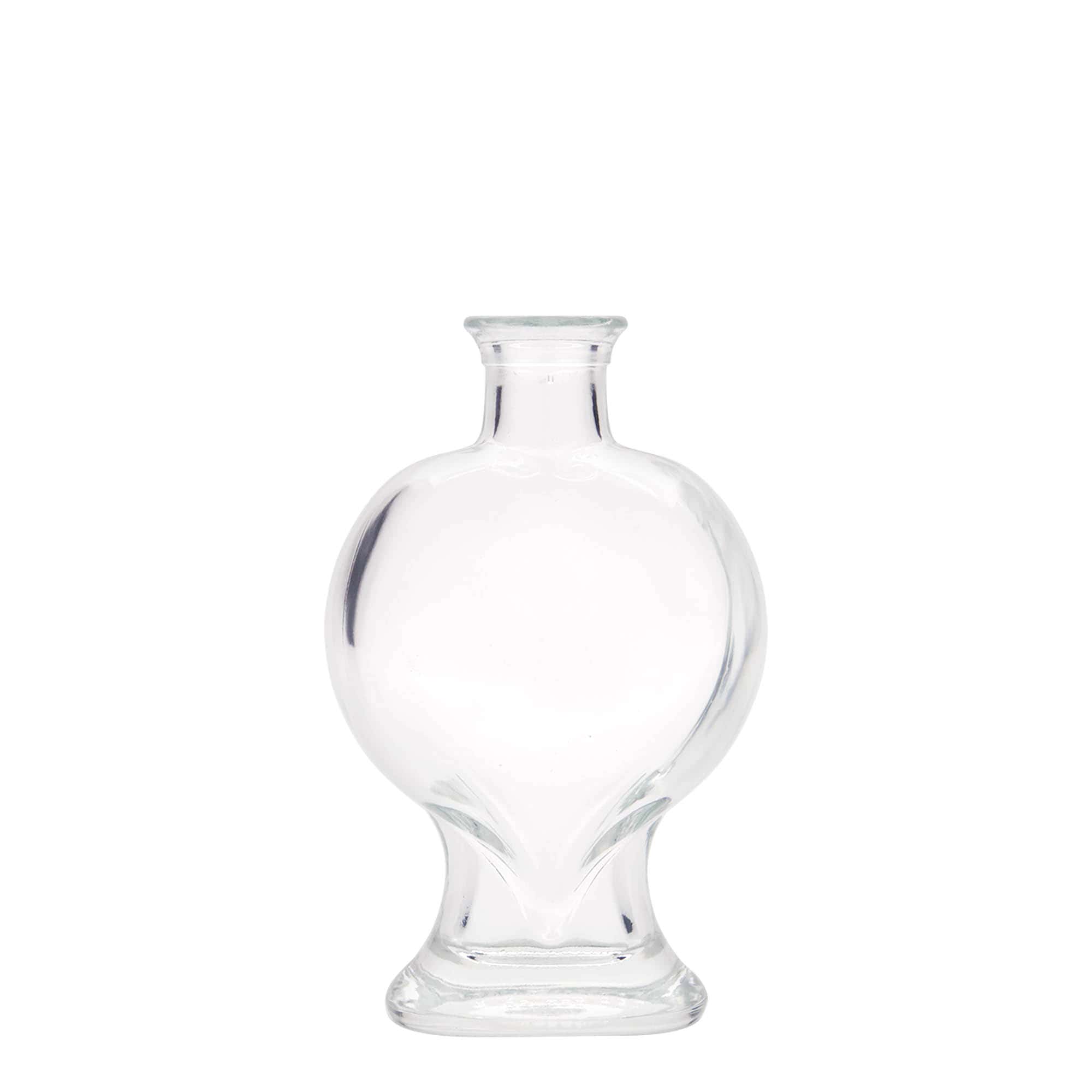200 ml staklena boca 'Srce', otvor: pluta