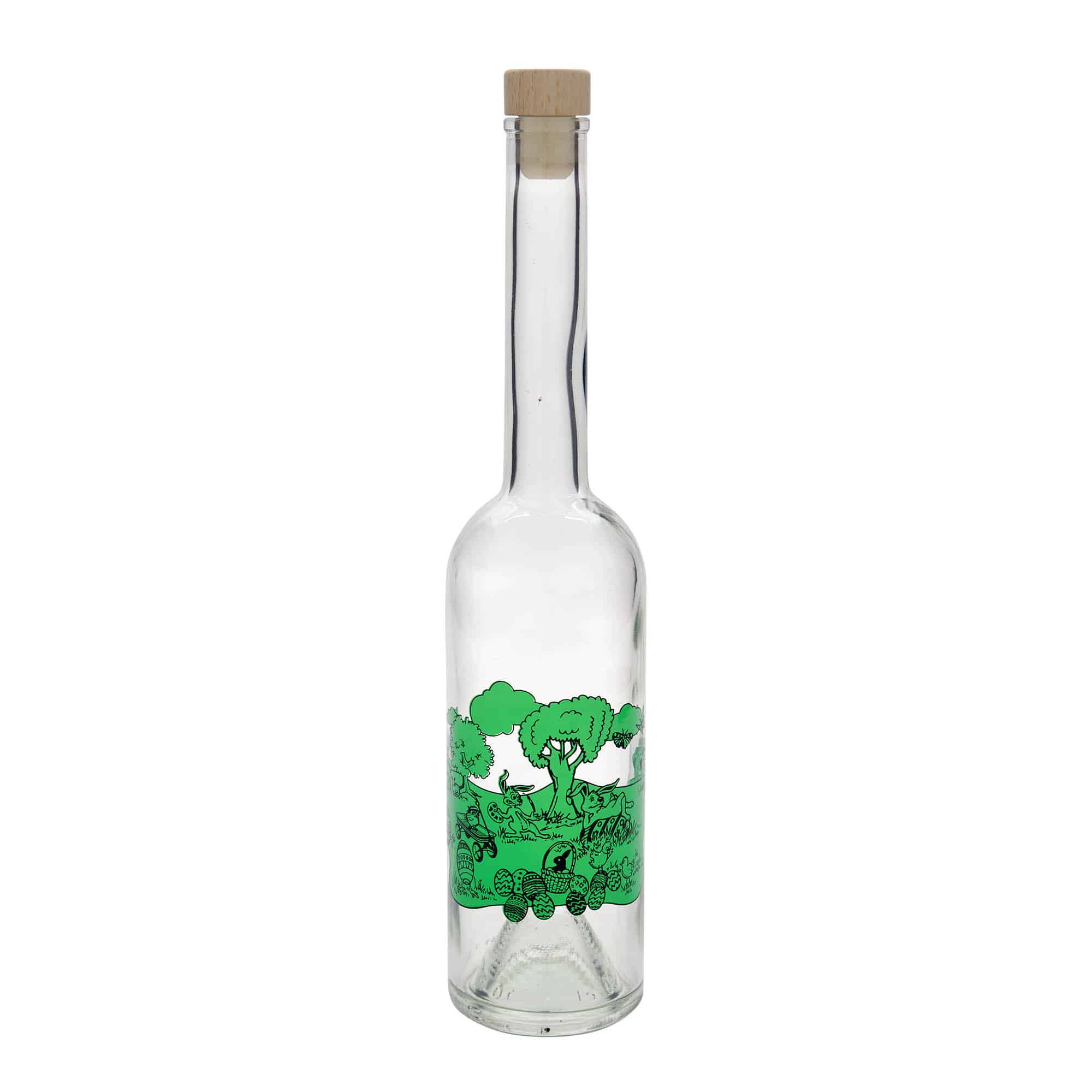 500 ml staklena boca 'Opera', motiv: Sretan Uskrs, grlo: pluta