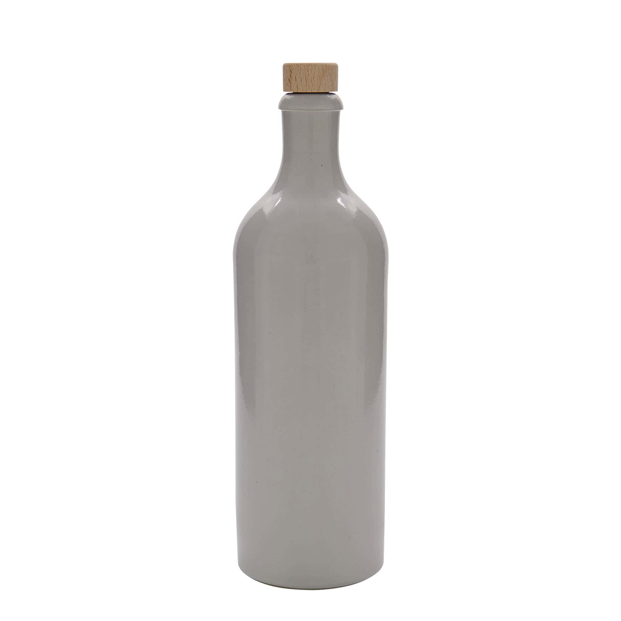 750 ml glineni vrč, kamenina, bijeli, otvor: pluta