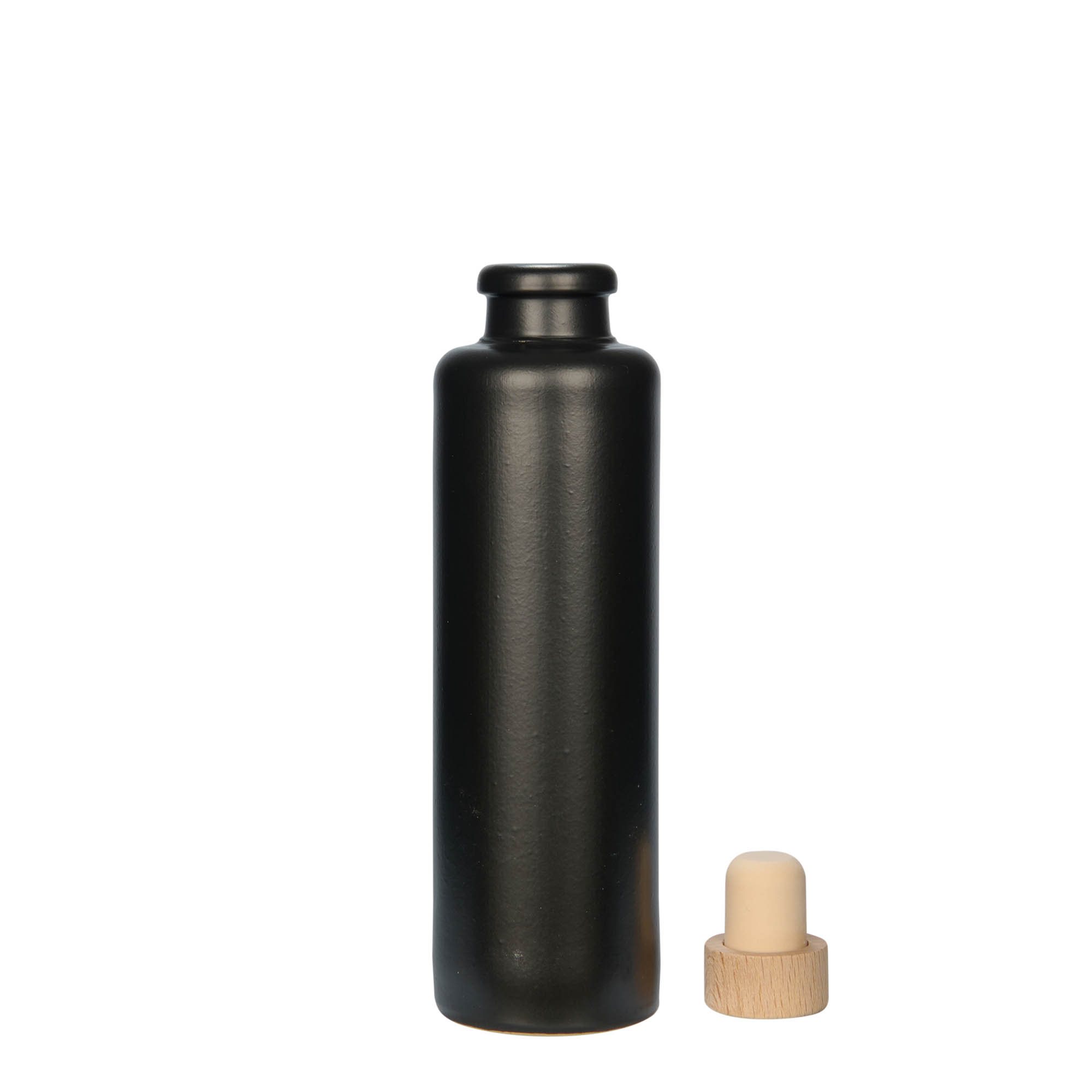 200 ml glineni vrč, kamenina, crni, otvor: pluta 200 ml glineni vrč, kamenina, crni, otvor: pluta