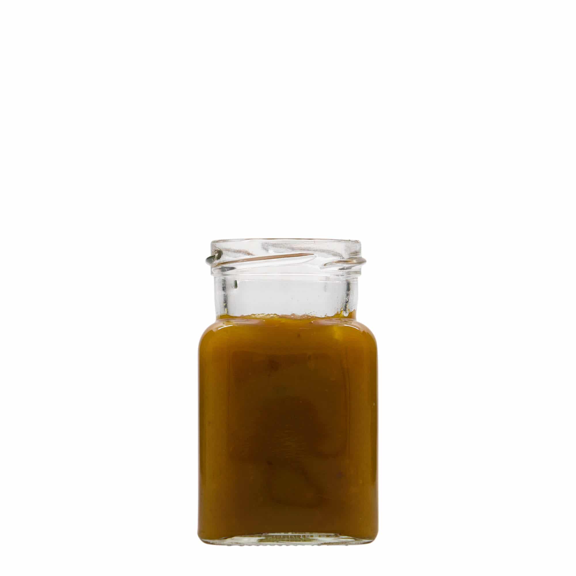 Kvadratna staklenka 150 ml, otvor: Twist off (TO 53)
