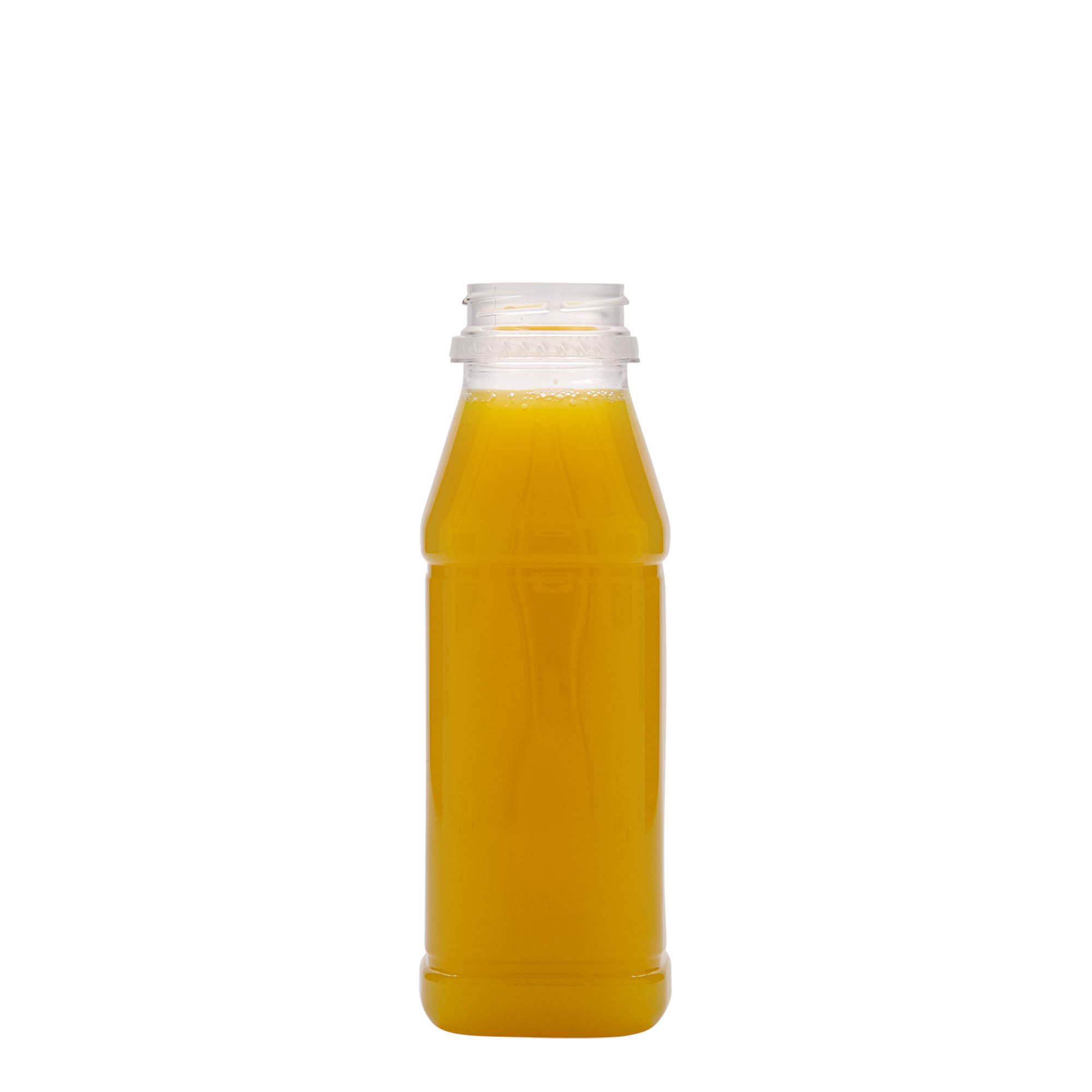 330 ml PET boca 'Milk and Juice Carré', četvrtasta, plastika, grlo: 38 mm