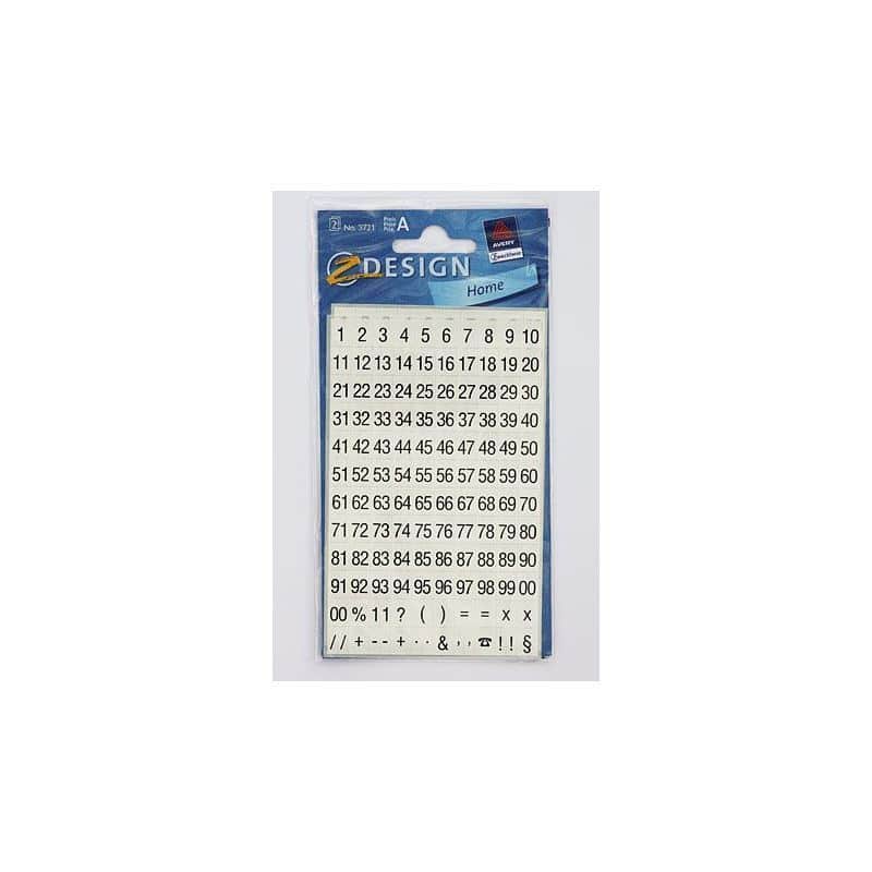 Zweckform naljepnice 'Brojevi 1-99', plastika, crne boje