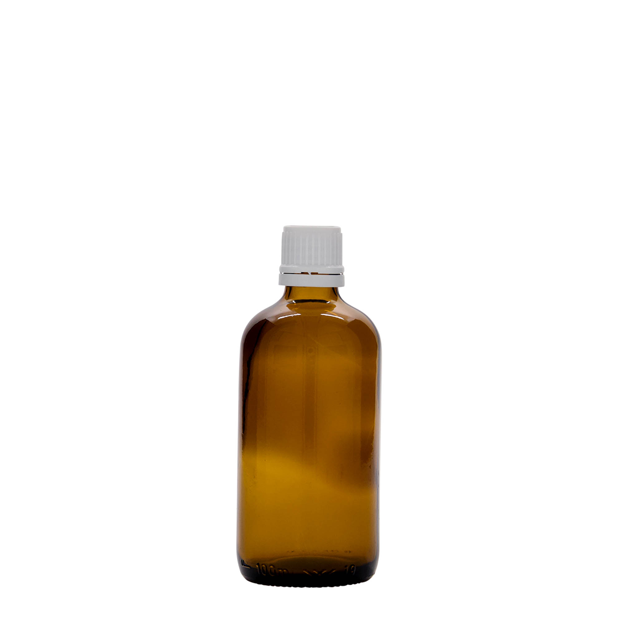 100 ml medicinska boca, staklena, smeđa, grlo: DIN 18