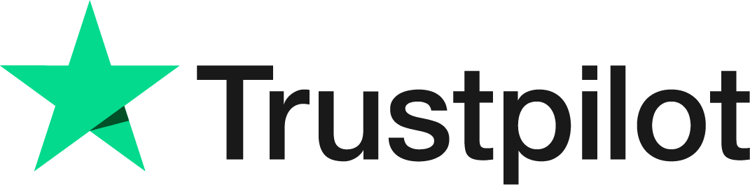 Trustpilot logotip Crni font logotipa Trustpilot sa zelenom zvijezdom