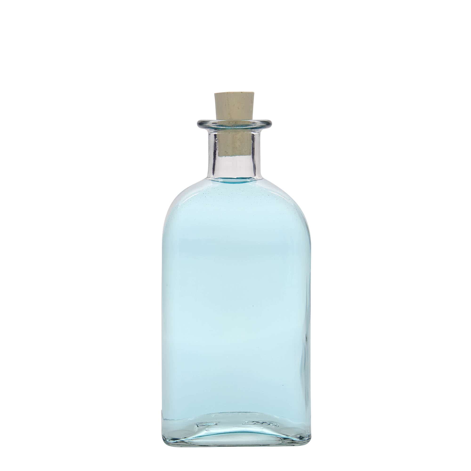 500 ml staklena boca Apotheker Carré, četvrtasta, otvor: pluta
