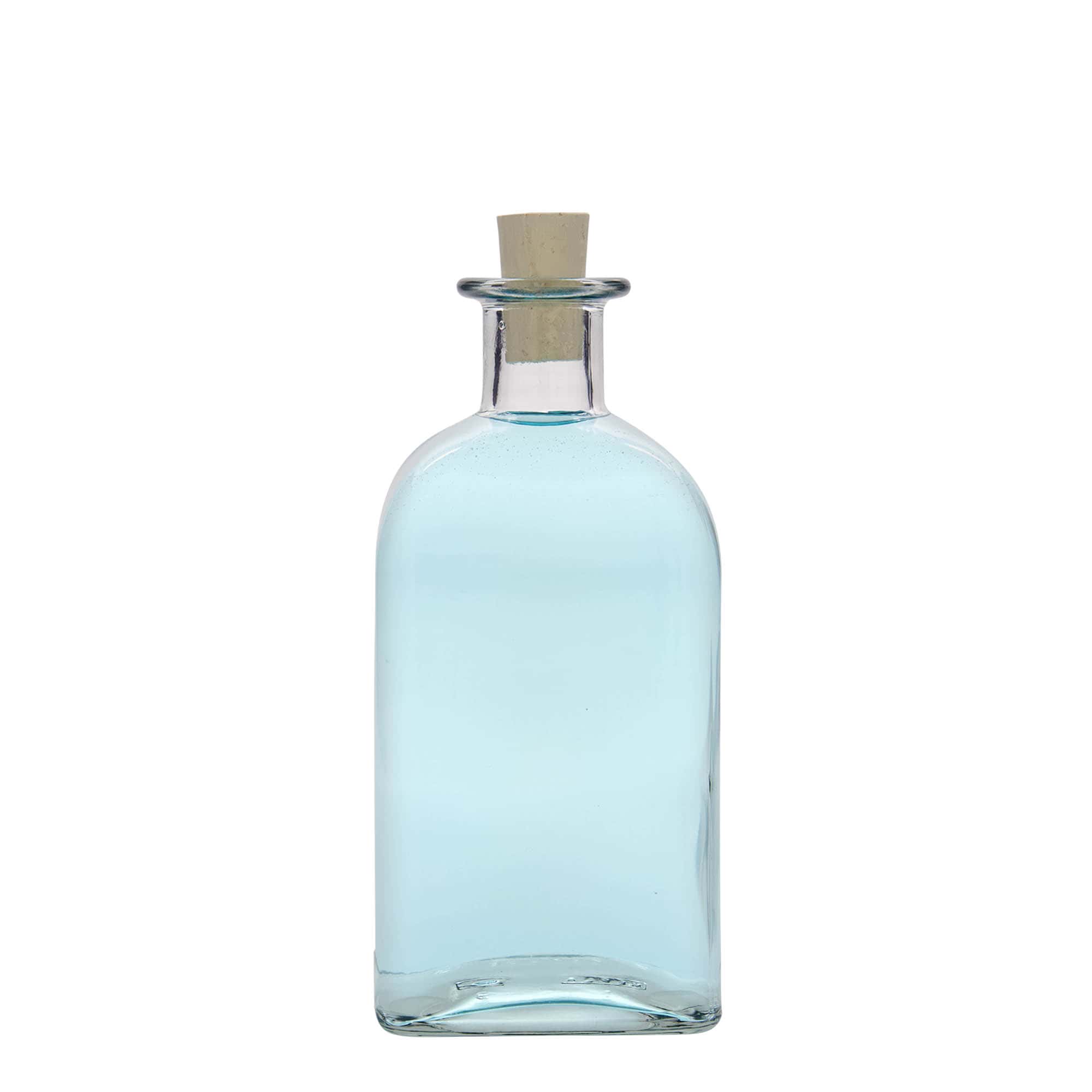 500 ml staklena boca Apotheker Carré, četvrtasta, otvor: pluta