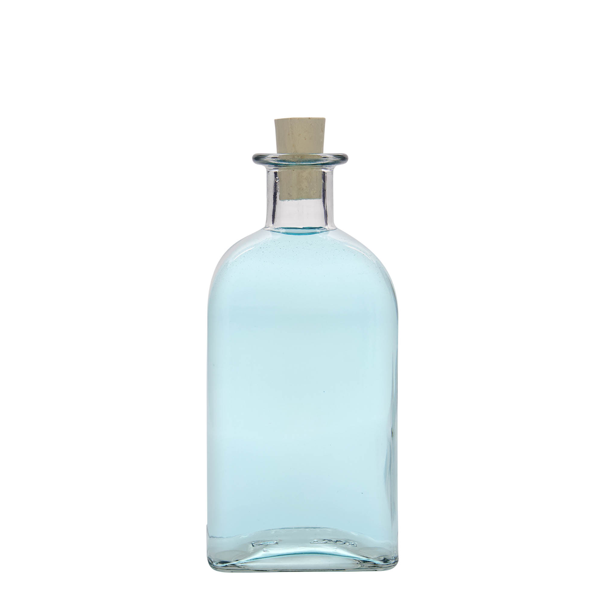 500 ml staklena boca Apotheker Carré, četvrtasta, otvor: pluta