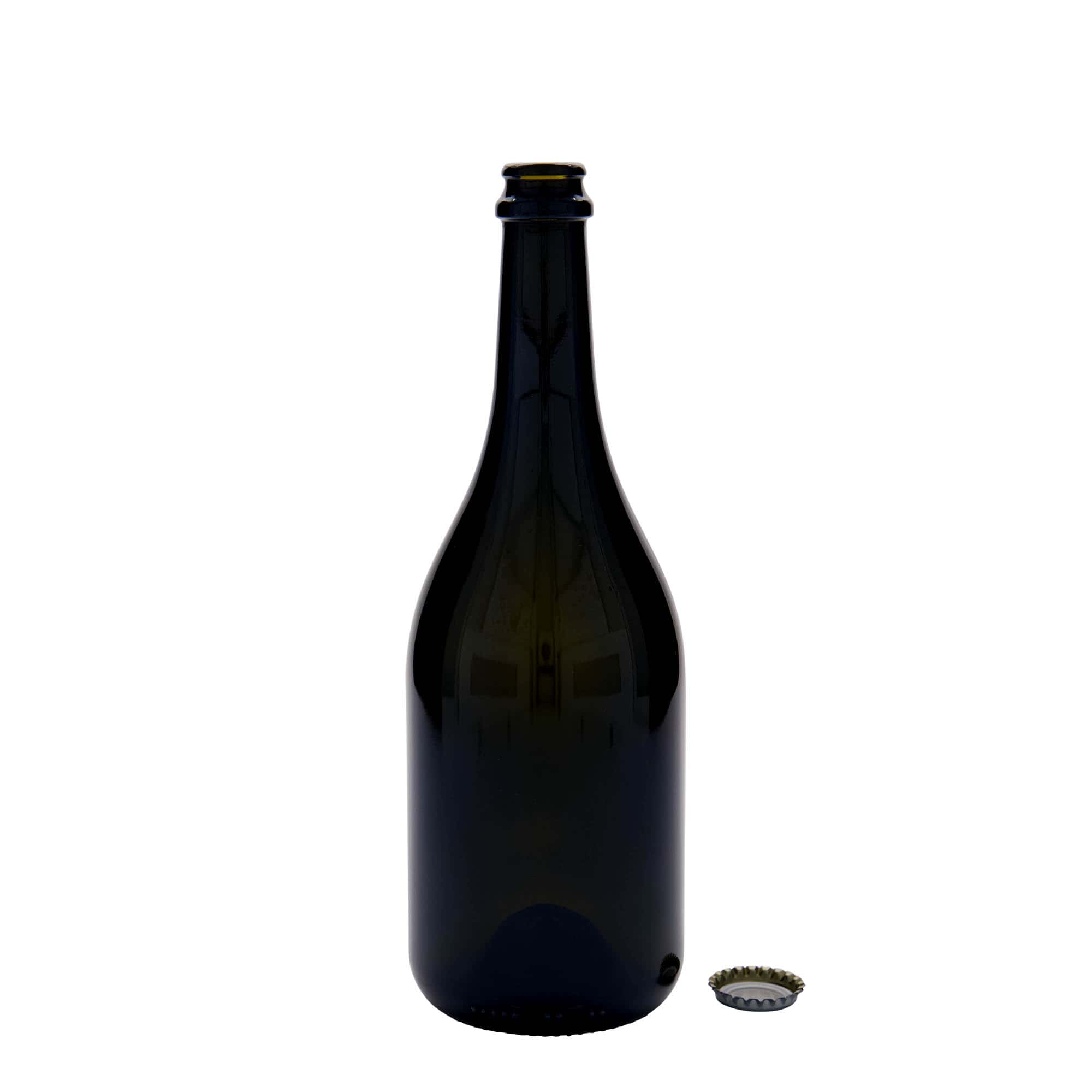 750 ml boca piva 'Horta', staklo, antikno zeleno, otvor: krunski čep