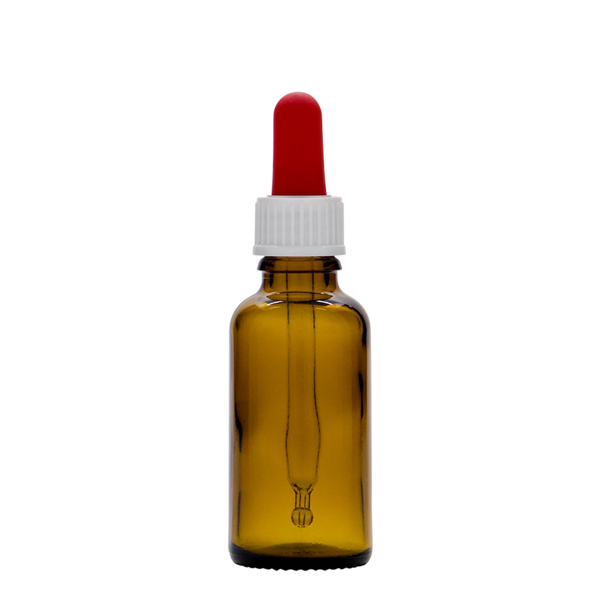 30 ml bocica s kapaljkom, medicinska, staklena, smeđa, grlo: DIN 18