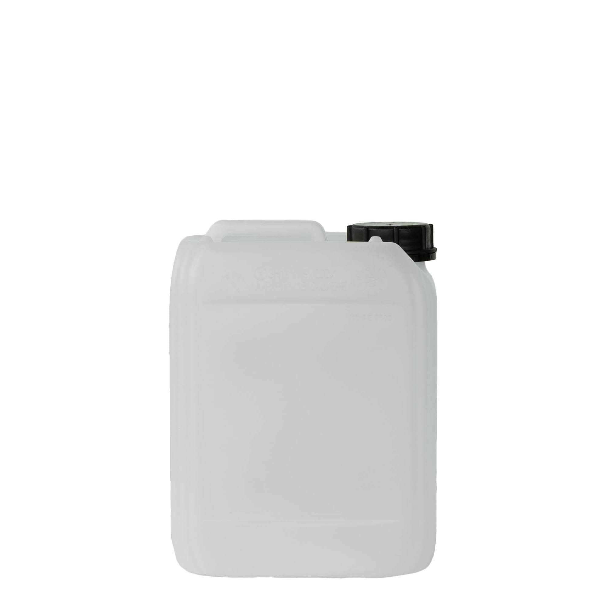 5 l kanistar, pravokutni, HDPE plastika, prirodni, otvor: ND 55