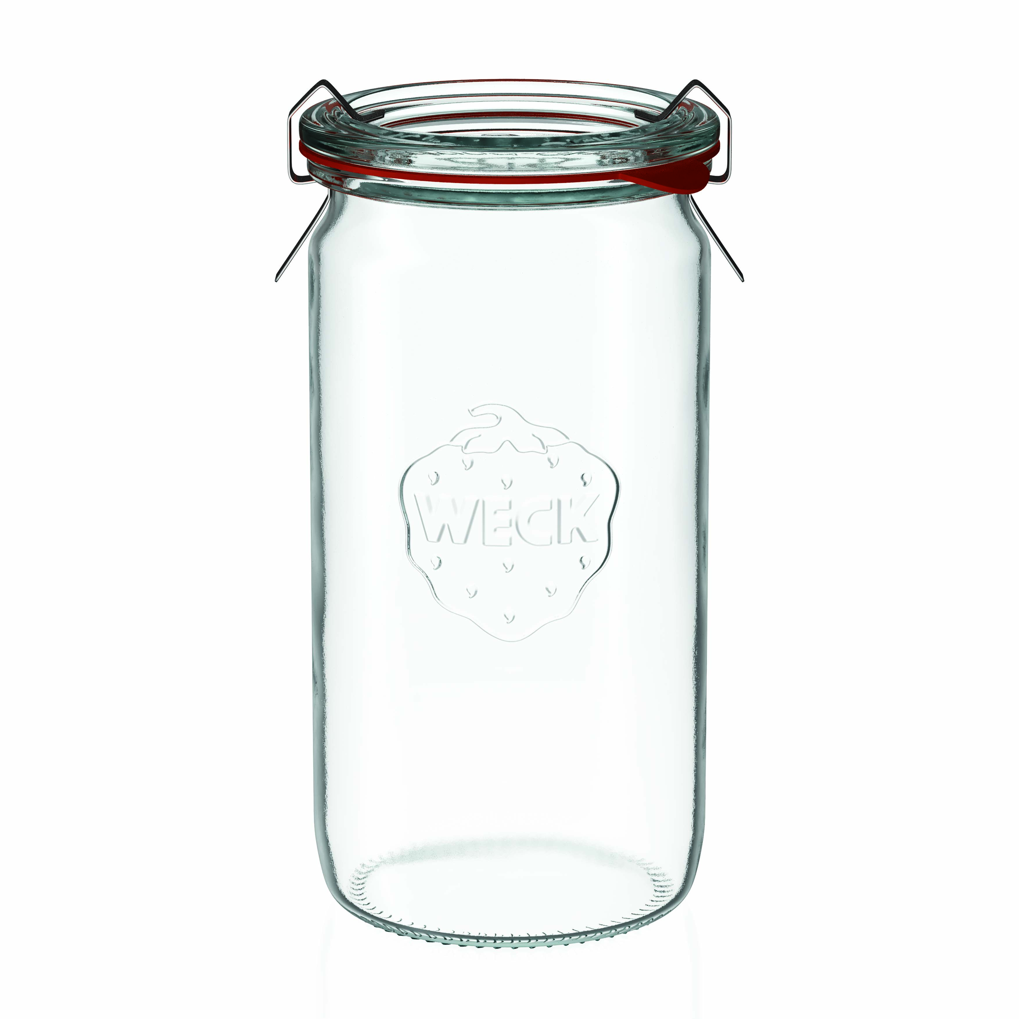340 ml WECK cilindarska staklenka, otvor: okrugli rub