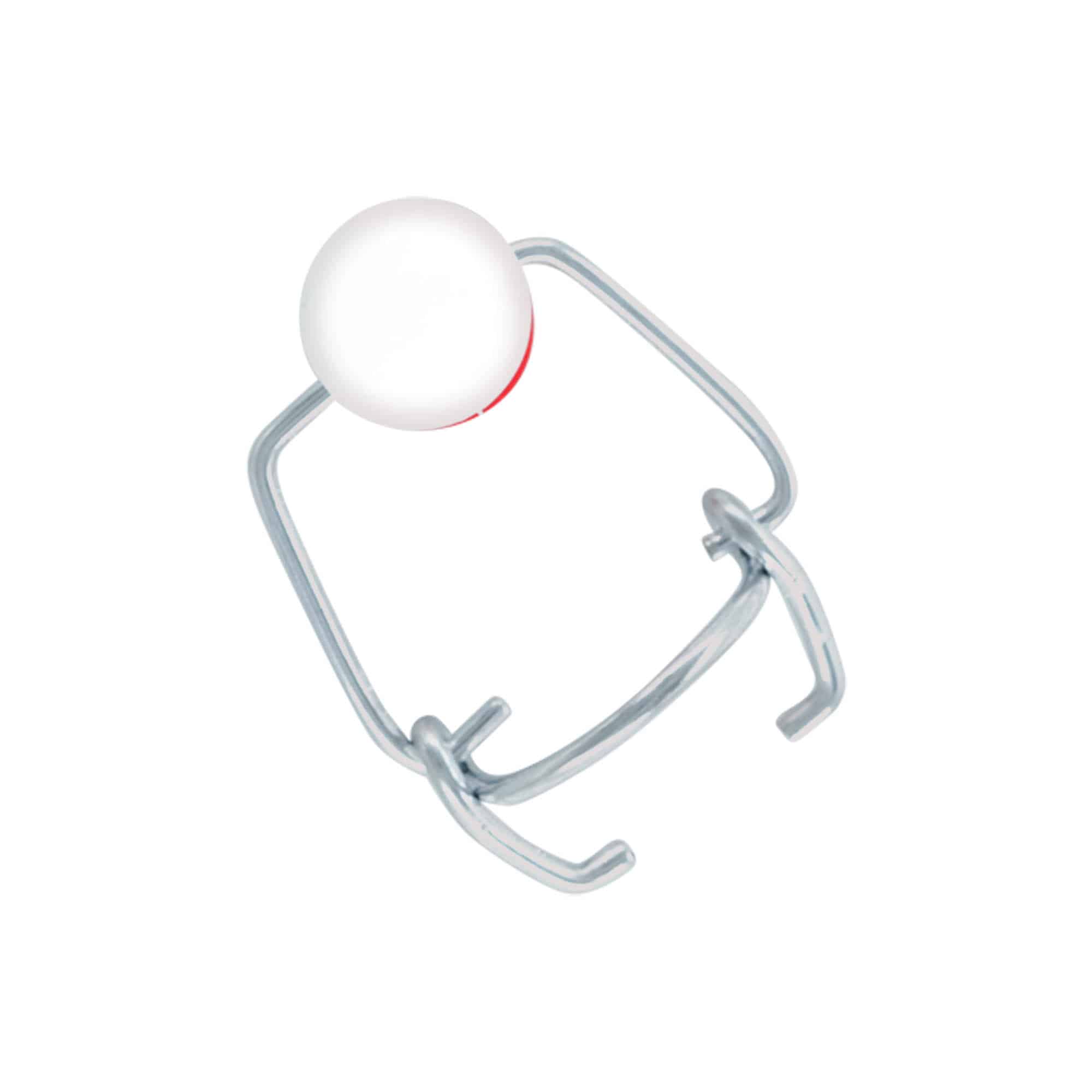 Mini kopča za naočale, plastika, crveno-bijela Mini kopča za naočale, plastika, crveno-bijela