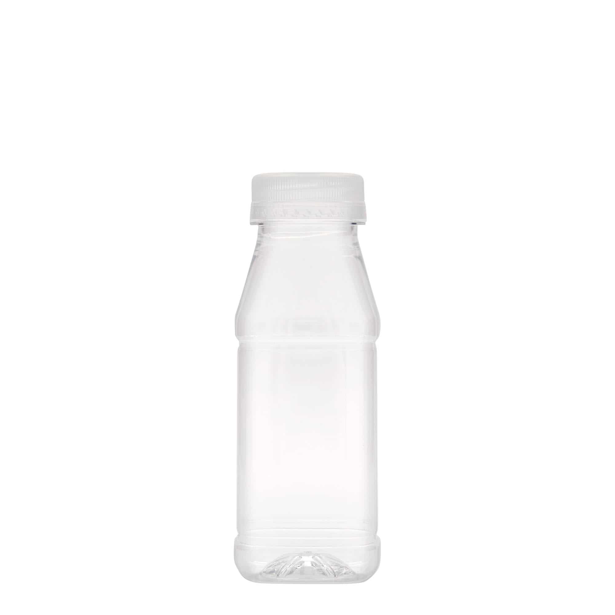 PET boca 250 ml 'Milk and Juice Carré', kvadratna, plastika, otvor: 38 mm