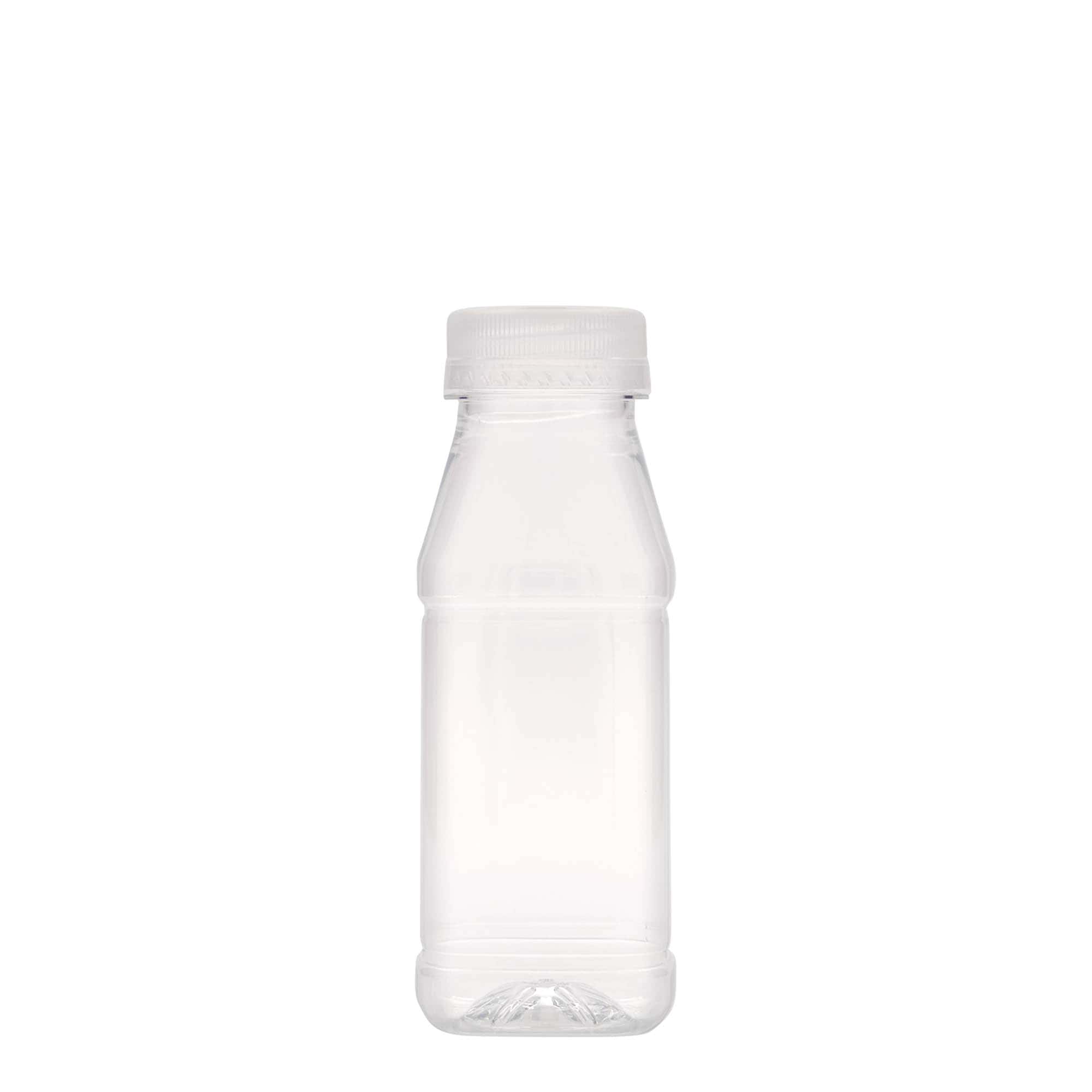 250 ml PET-boca 'Milk and Juice Carré', kvadratna, plastika, grlo: 38 mm