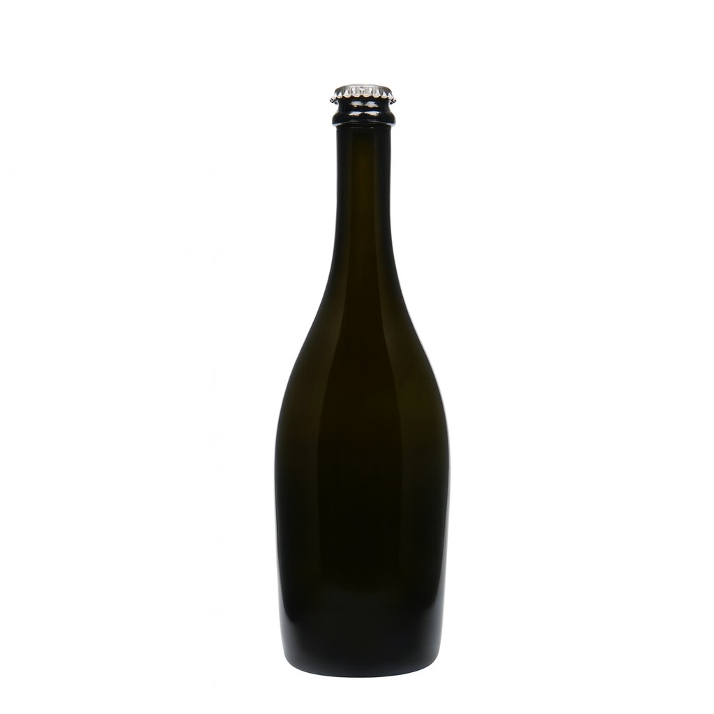 750 ml boca pjenušca 'Carmen', staklo, antikno zelena, otvor: krunski čep