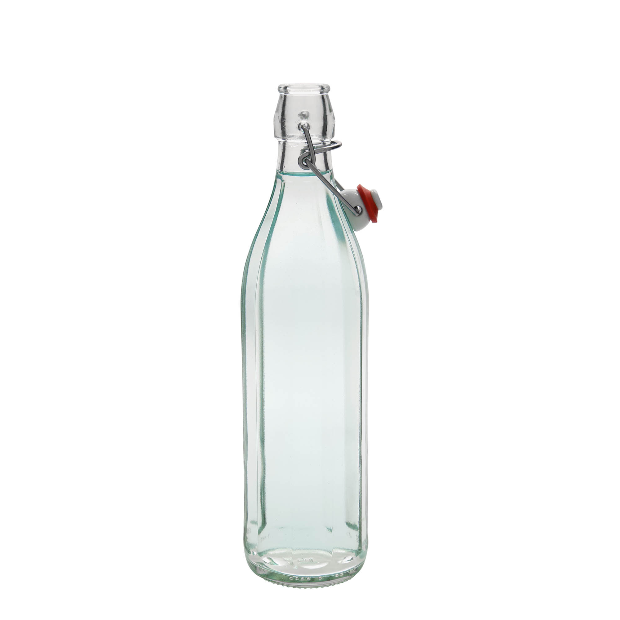 750 ml staklena boca 'Bravo', desetostrana, grlo: zatvarač s kopčom 750 ml staklena boca 'Bravo', desetostrana, grlo: zatvarač s kopčom