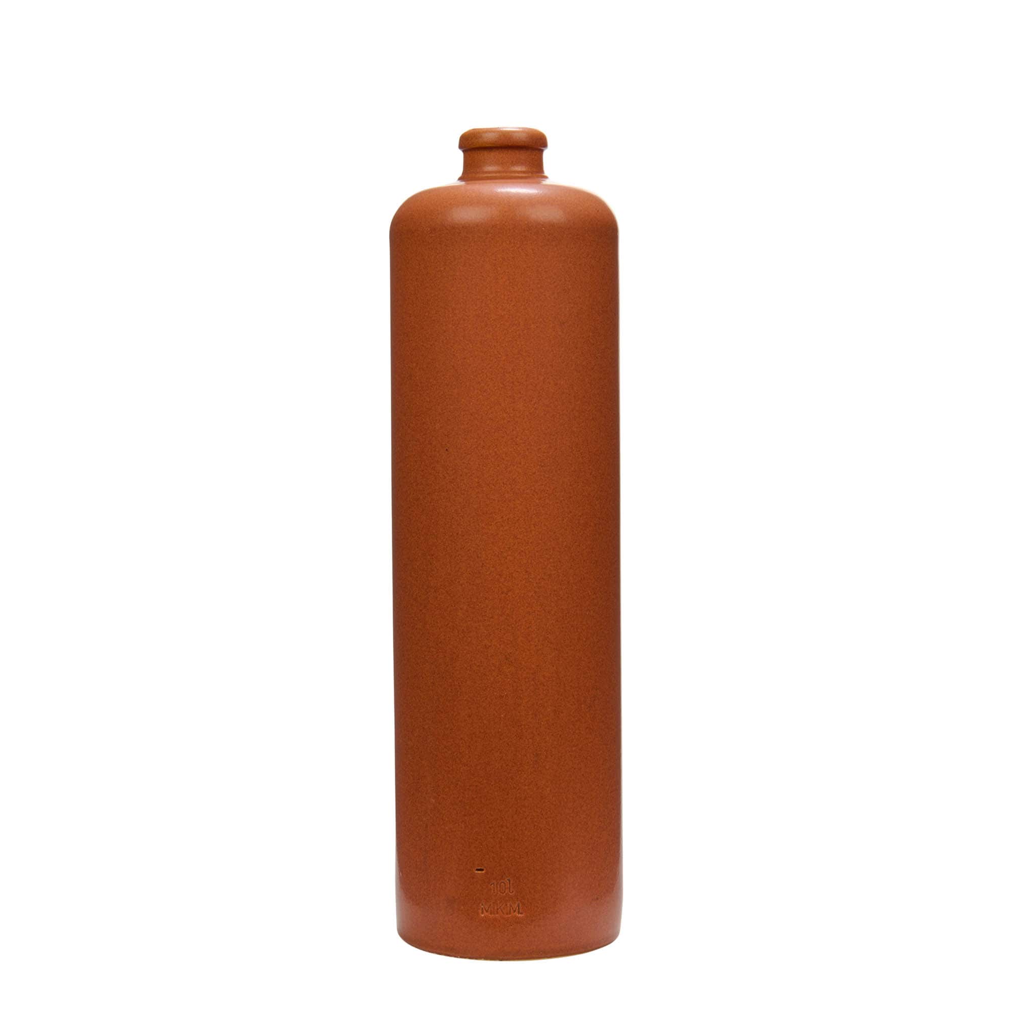 1.000 ml glineni vrč, kamenina, crveno-smeđi, grlo: pluta