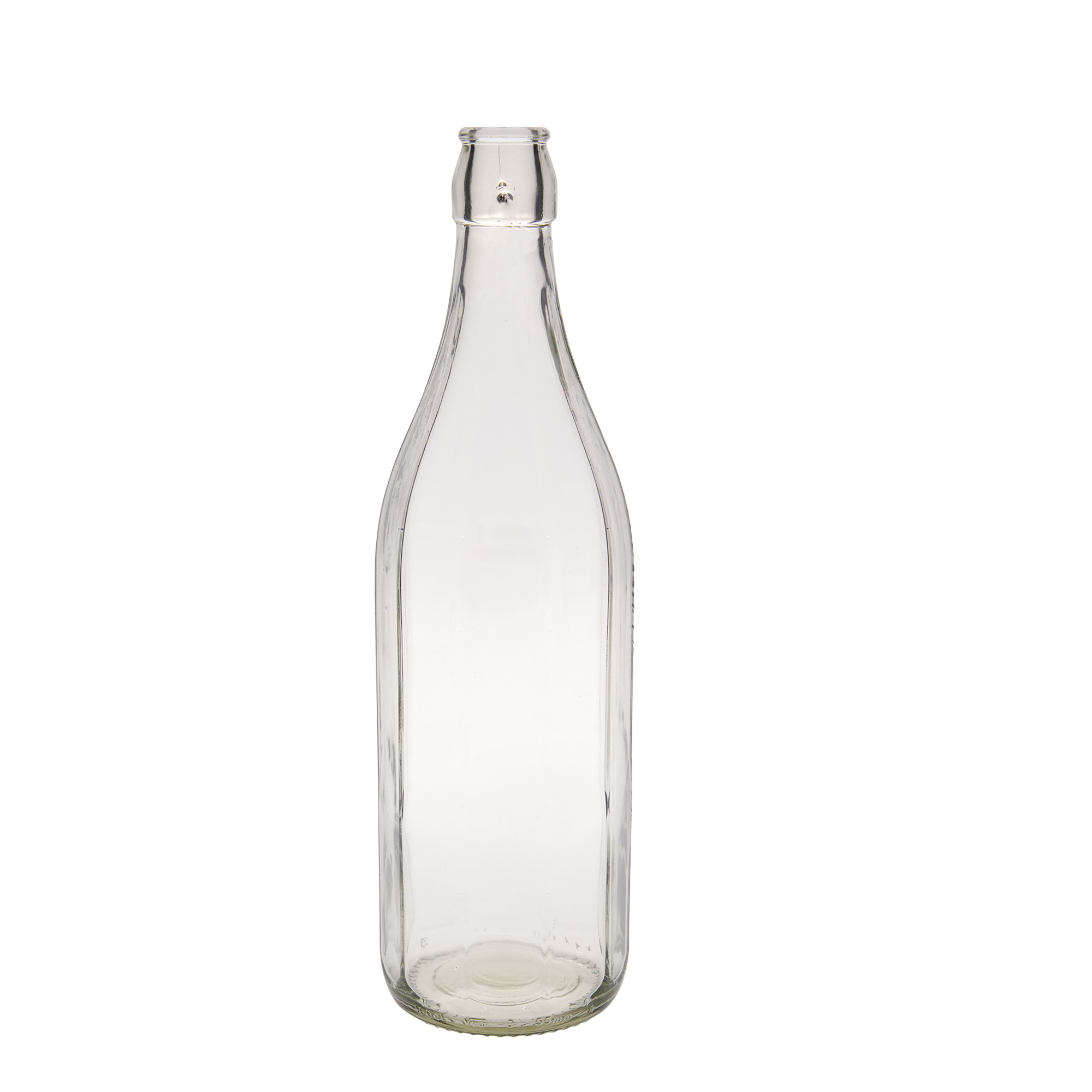 1.000 ml staklena boca 'Bravo' #, desetostrana, grlo: zatvarač s kopčom 1.000 ml staklena boca 'Bravo' #, desetostrana, grlo: zatvarač s kopčom