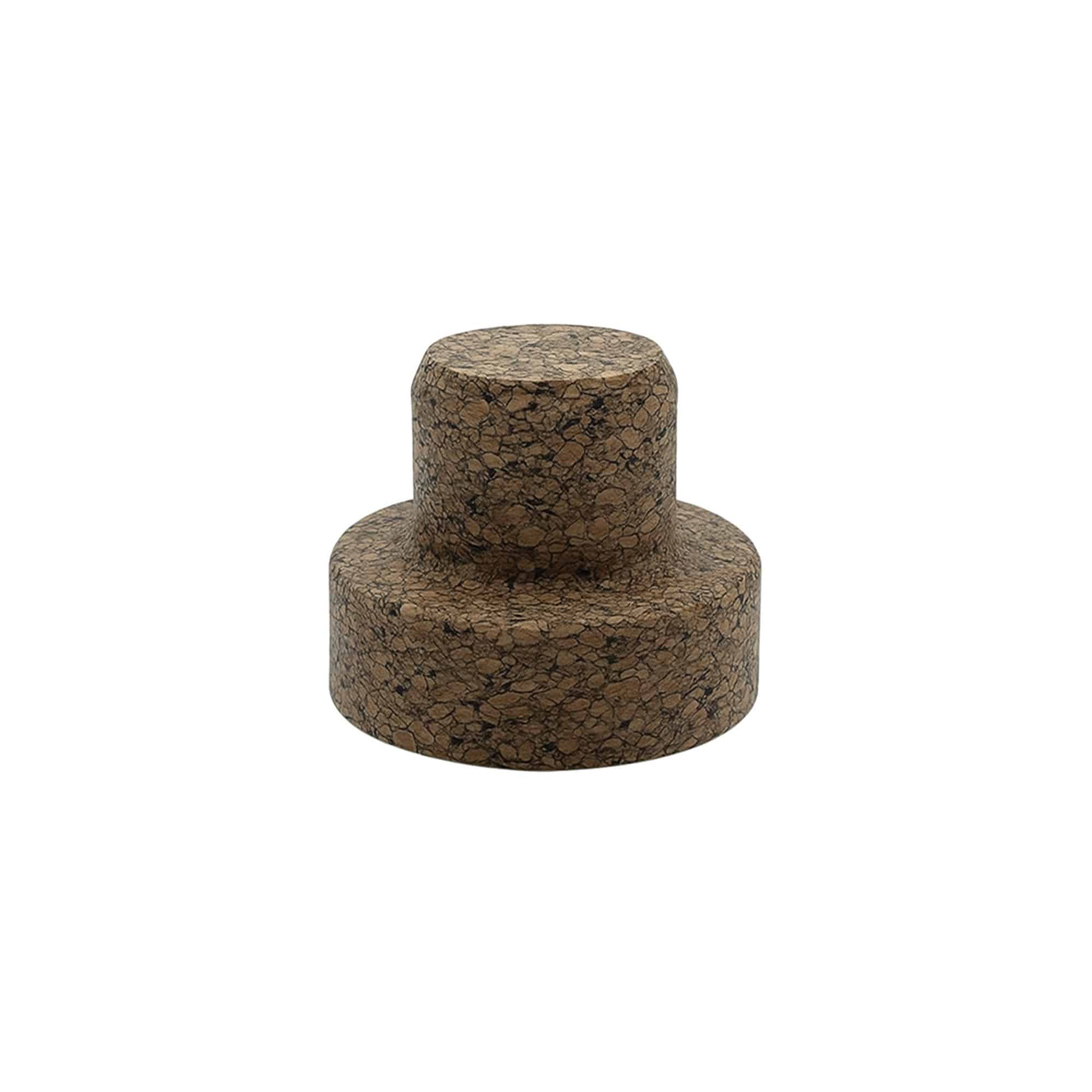 Čep s drškom 'Sharp' 22,5 mm, Corkcoal, za otvor: plosnati čep