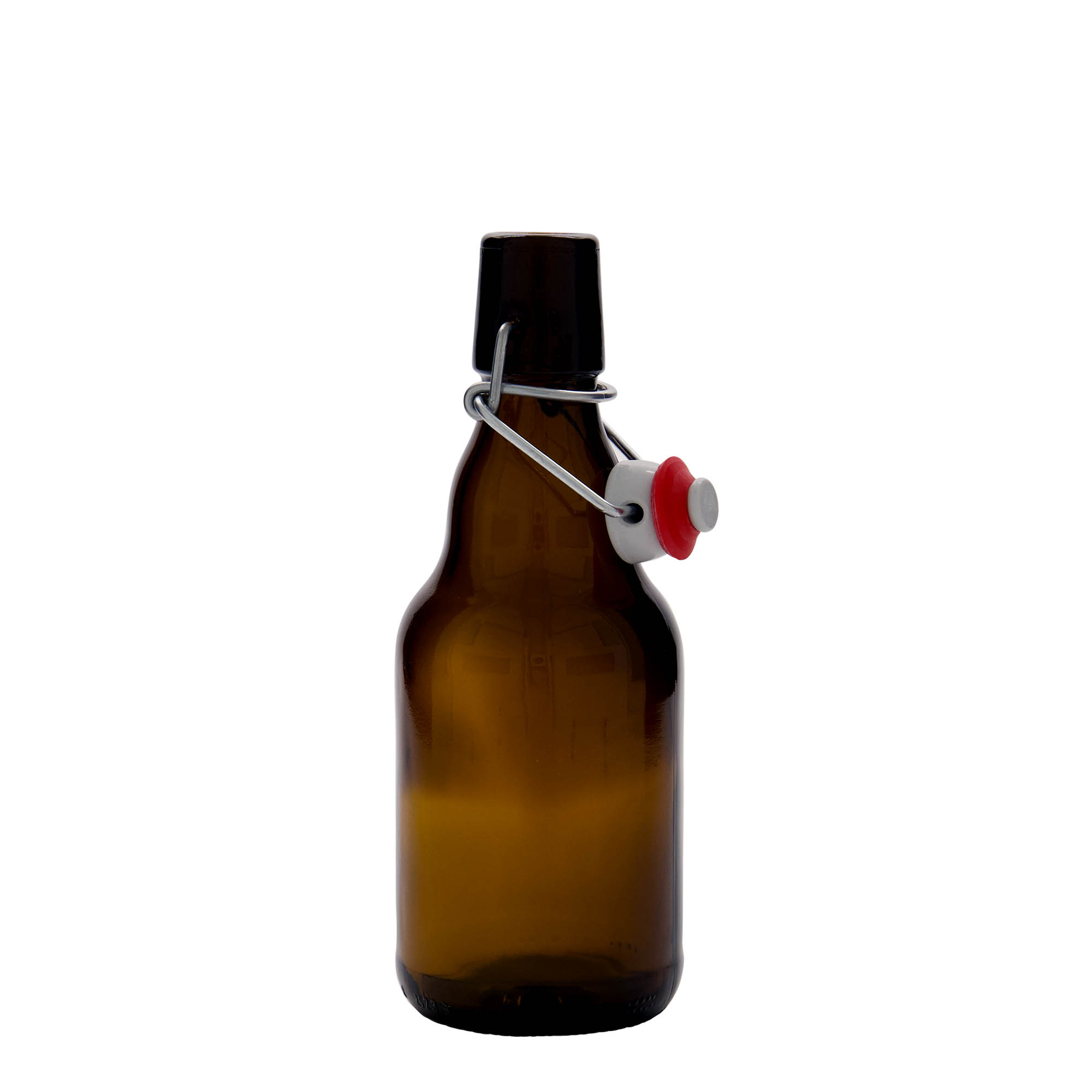 330 ml pivska boca 'Steinie', staklo, smeđa, grlo: zatvarač s kopčom