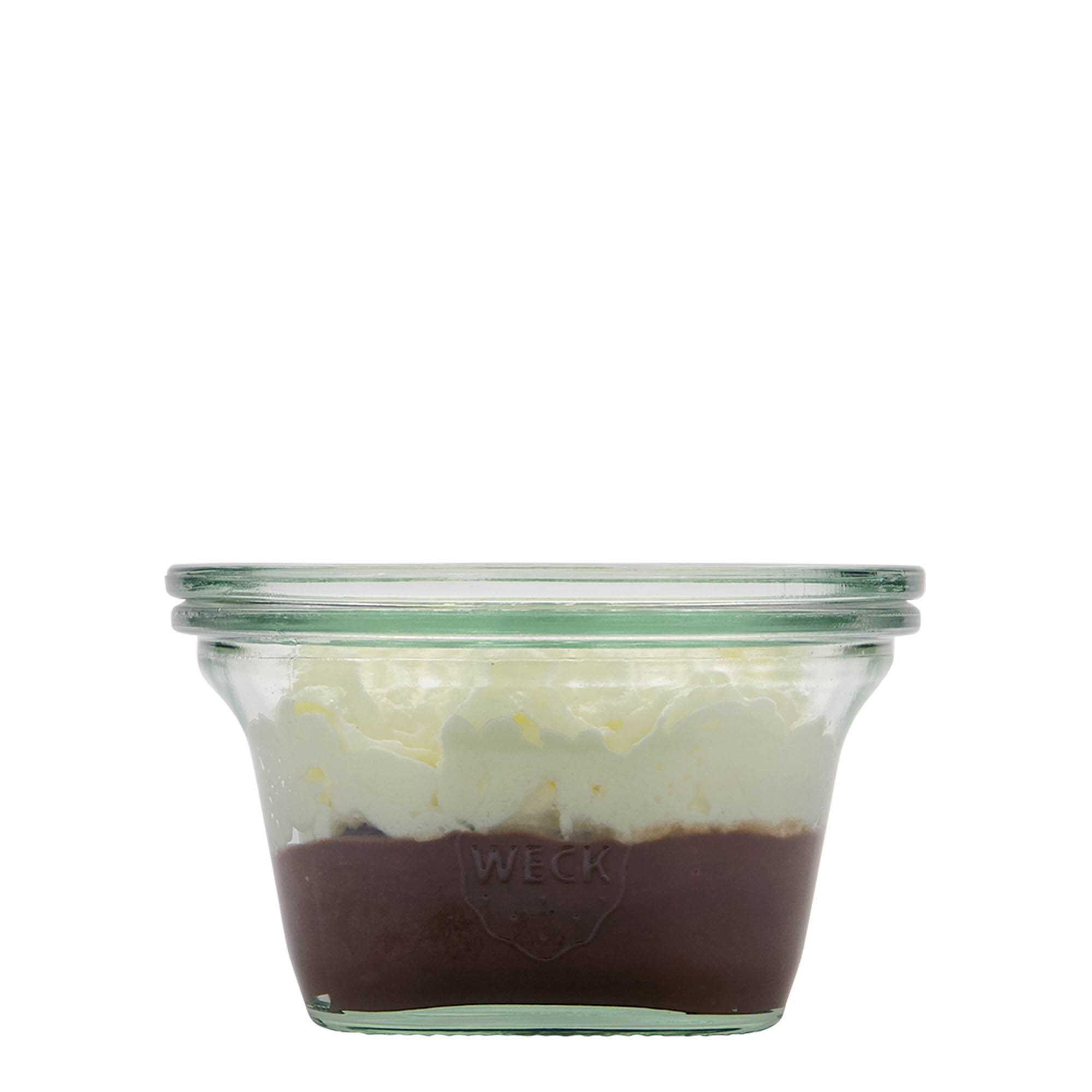 290 ml WECK Quadro staklenka, četvrtasta, otvor: okrugli rub