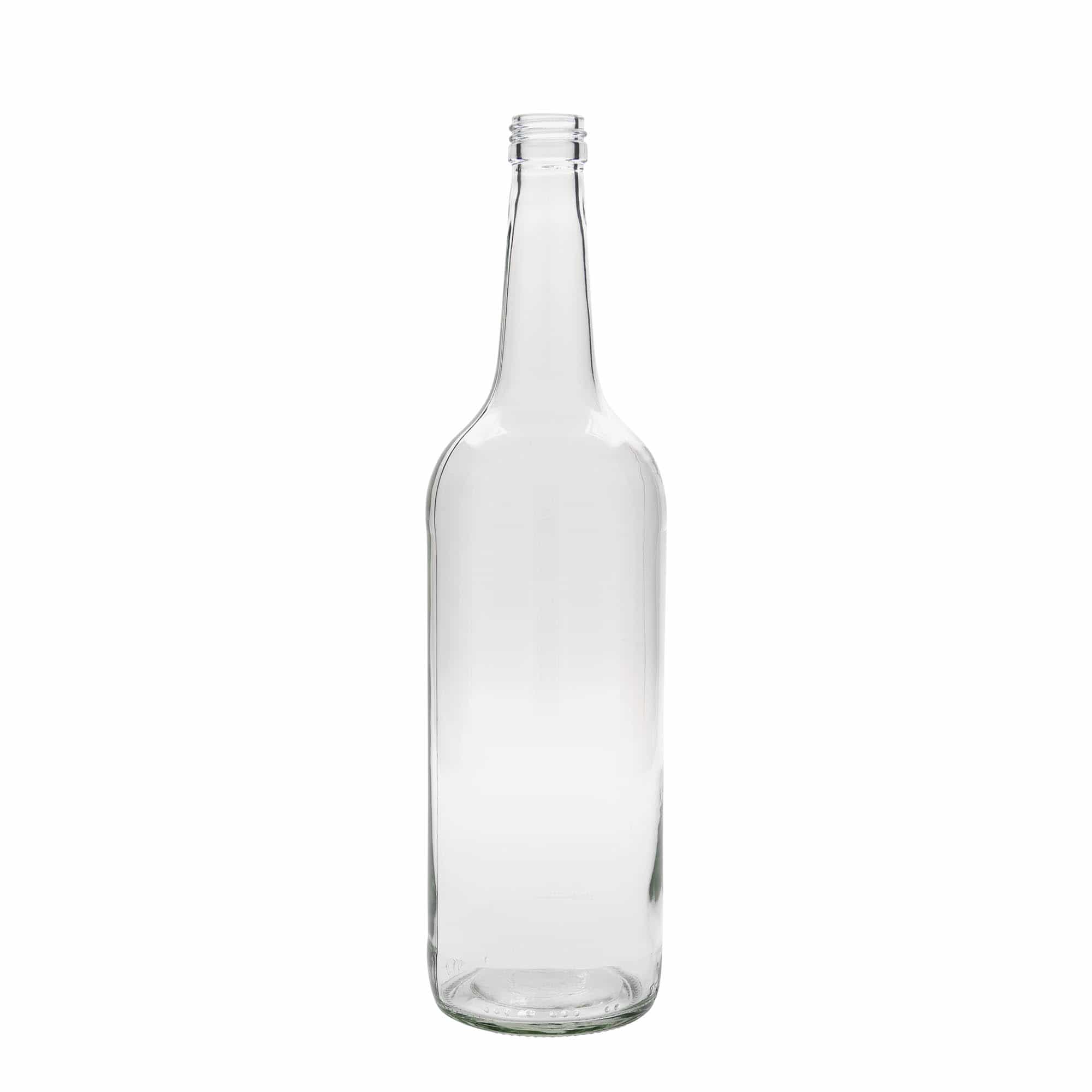 1.000 ml staklena boca s ravnim vratom, grlo: PP 28